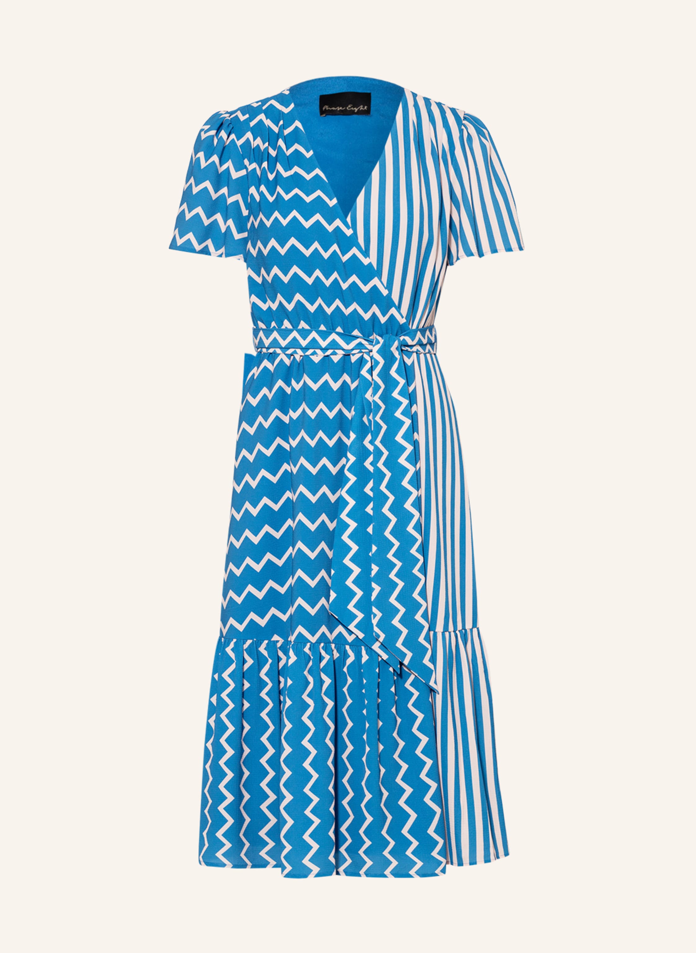 Phase Eight Wrap dress SHELBY in ecru blue