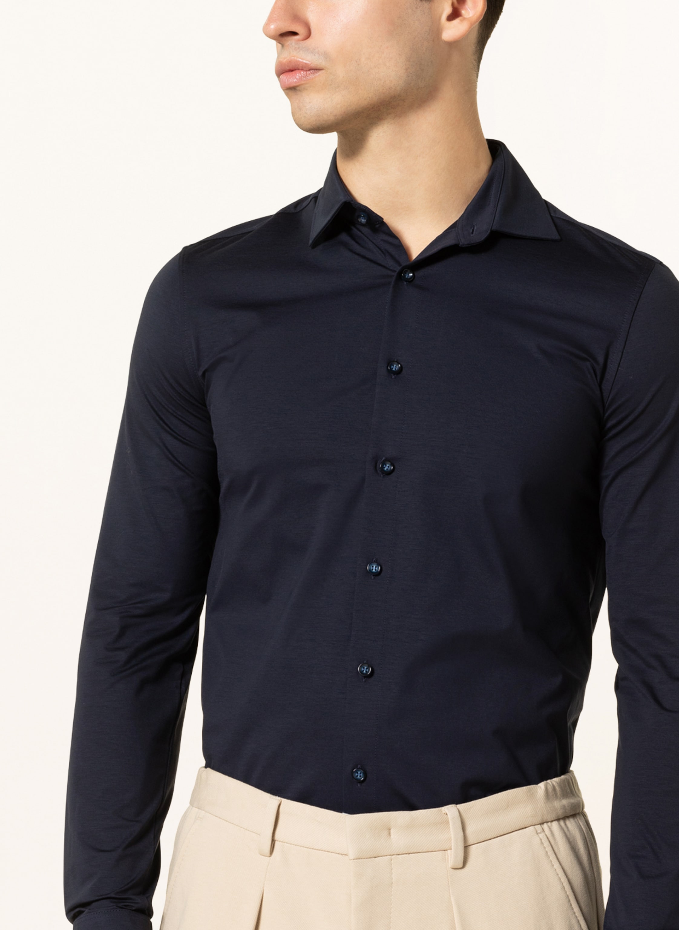 Thumbnail - Olymp Jerseyhemd Level Five 24/Seven Body Fit blau