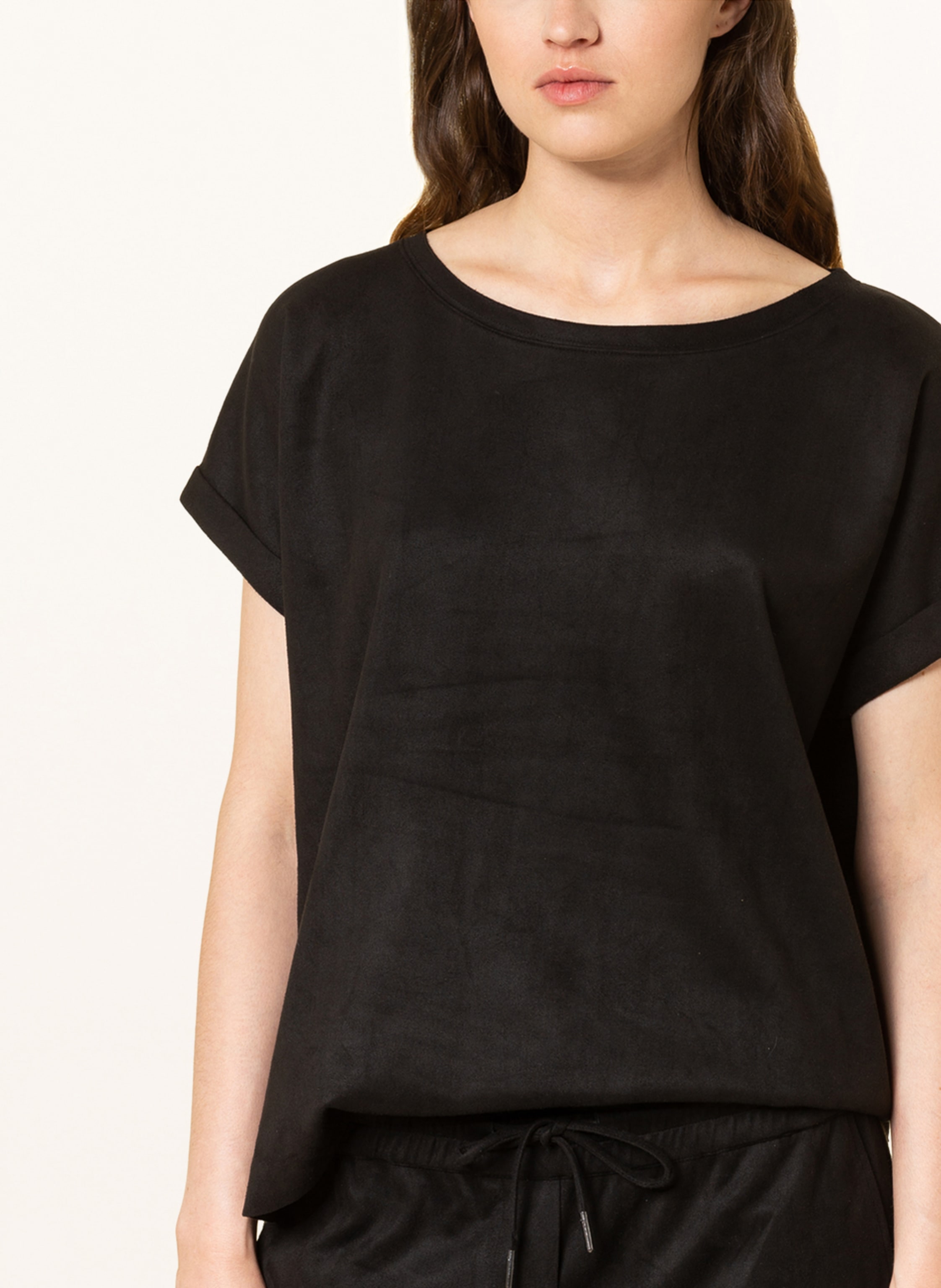 Thumbnail - Juvia T-Shirt In Lederoptik schwarz