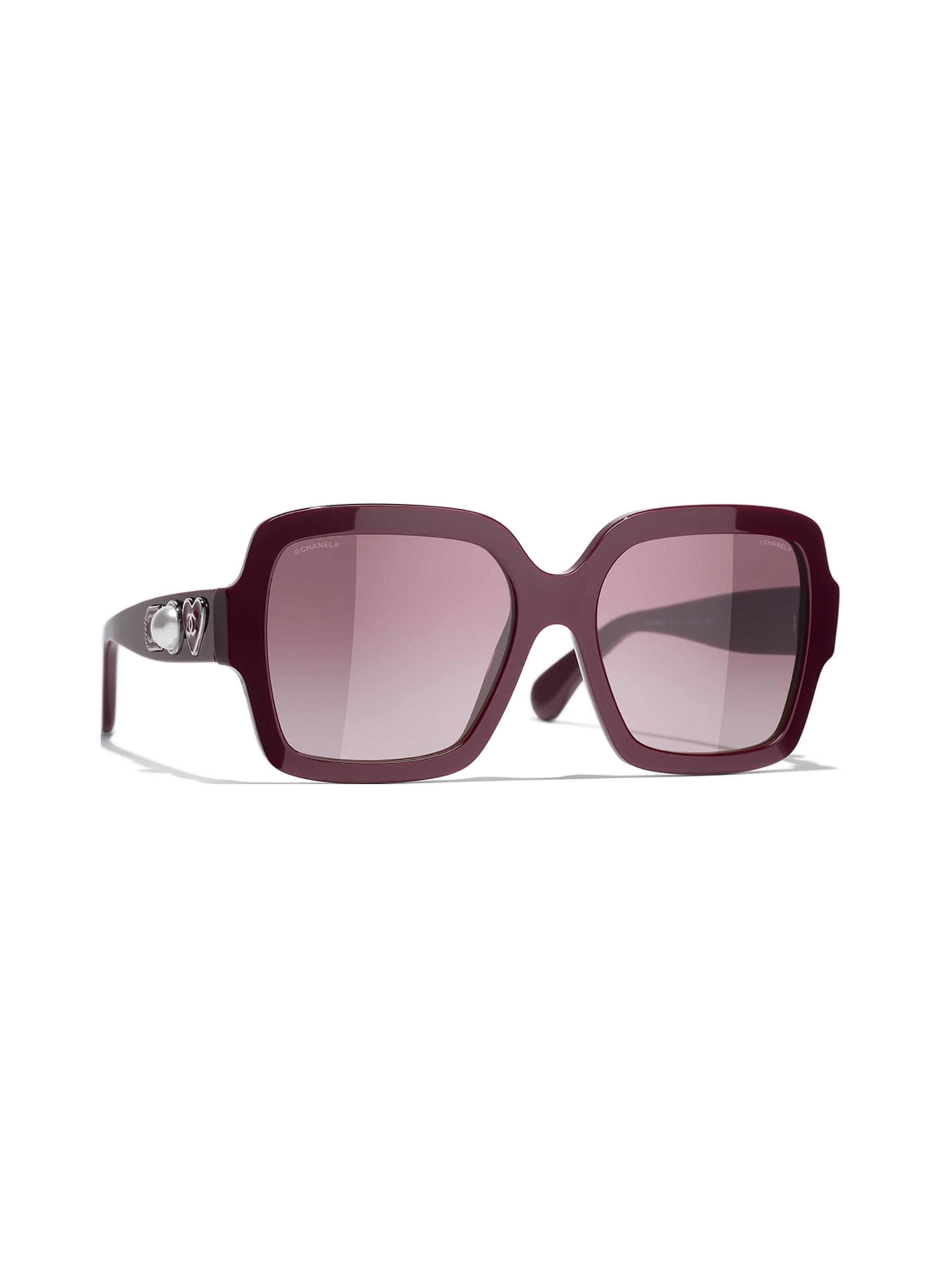 Chanel  Oval Sunglasses  Dark Red  Chanel Eyewear  Avvenice