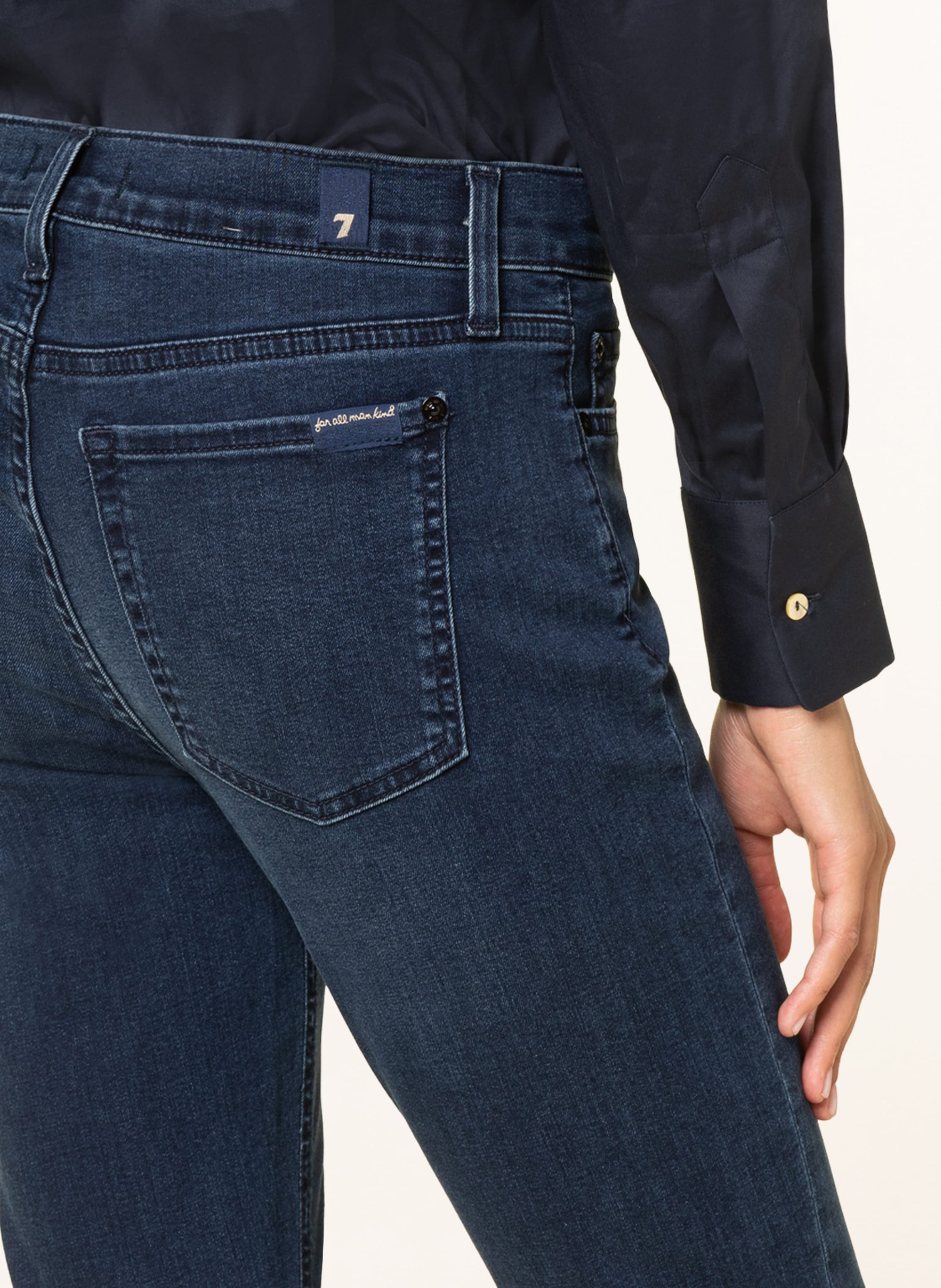 Thumbnail - 7 For All Mankind Skinny Jeans The Ankle Skinny Bair Eco Park Avenue blau