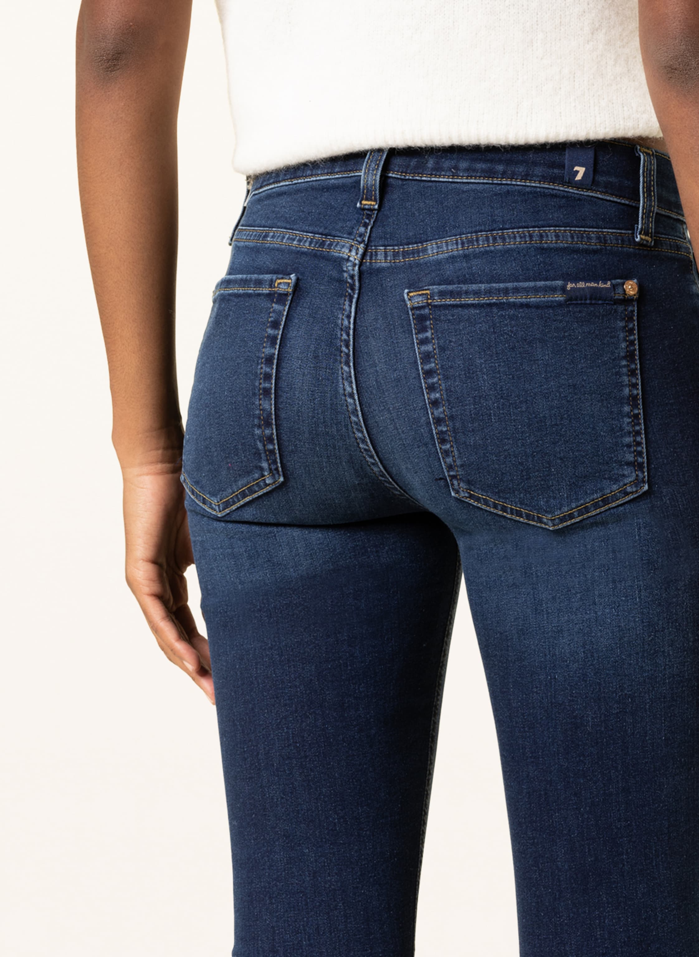 Thumbnail - 7 For All Mankind Skinny Jeans The Ankle Skinny Bair Eco Rinsed Indigo blau
