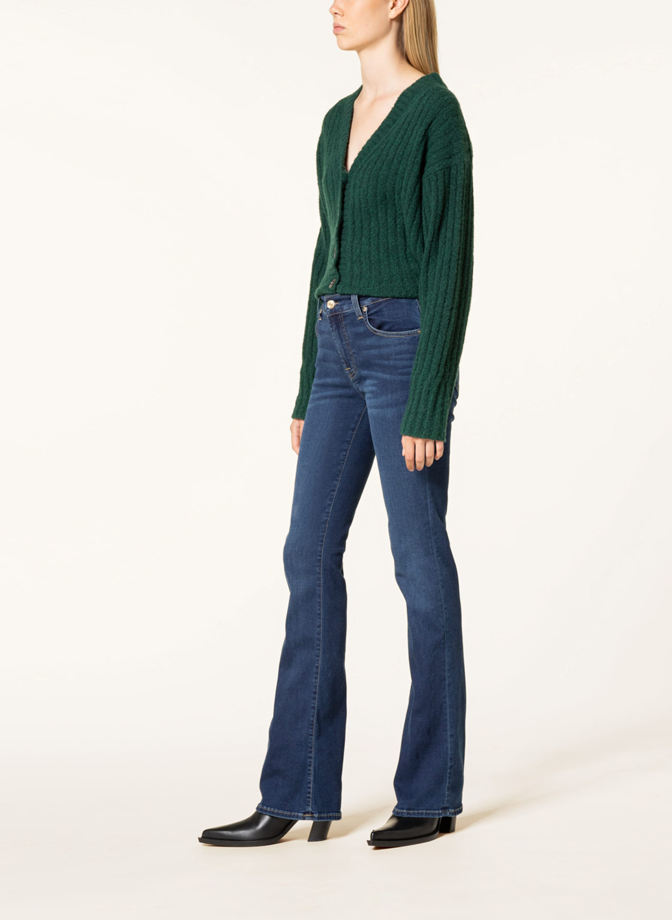 Thumbnail - 7 For All Mankind Bootcut Jeans Bair blau