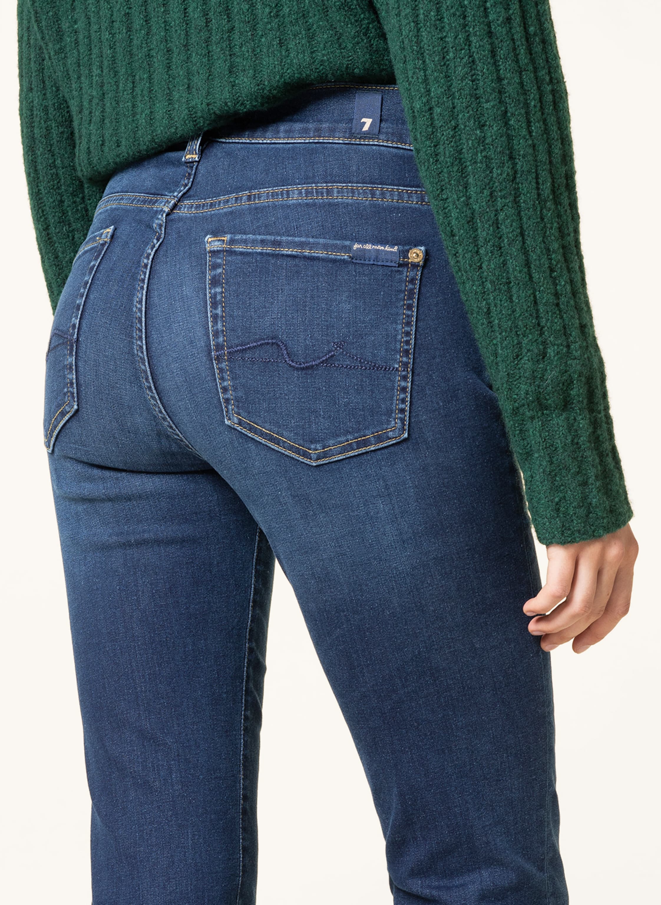 Thumbnail - 7 For All Mankind Bootcut Jeans Bair blau
