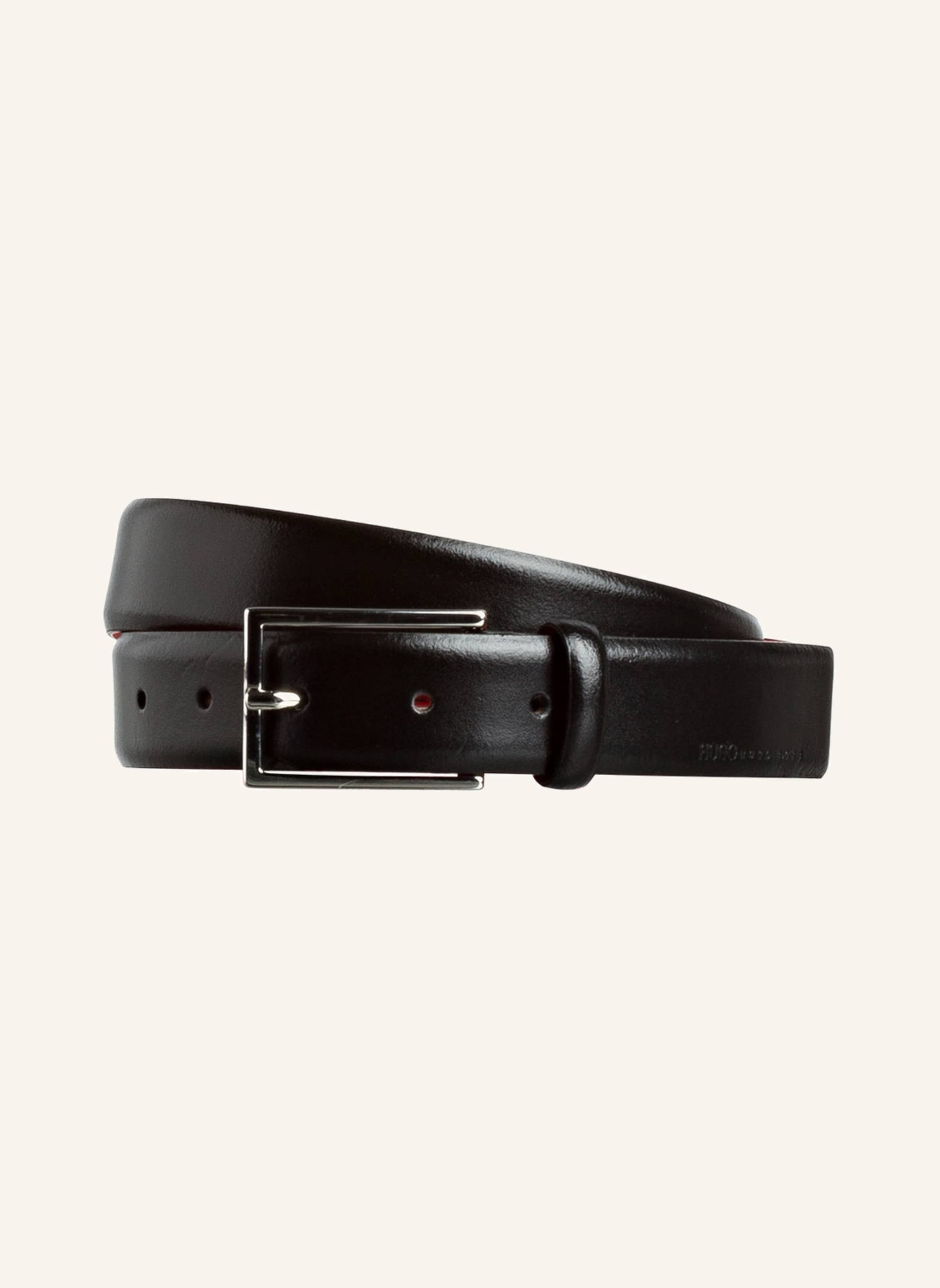HUGO Leather belt GAVRILO in black