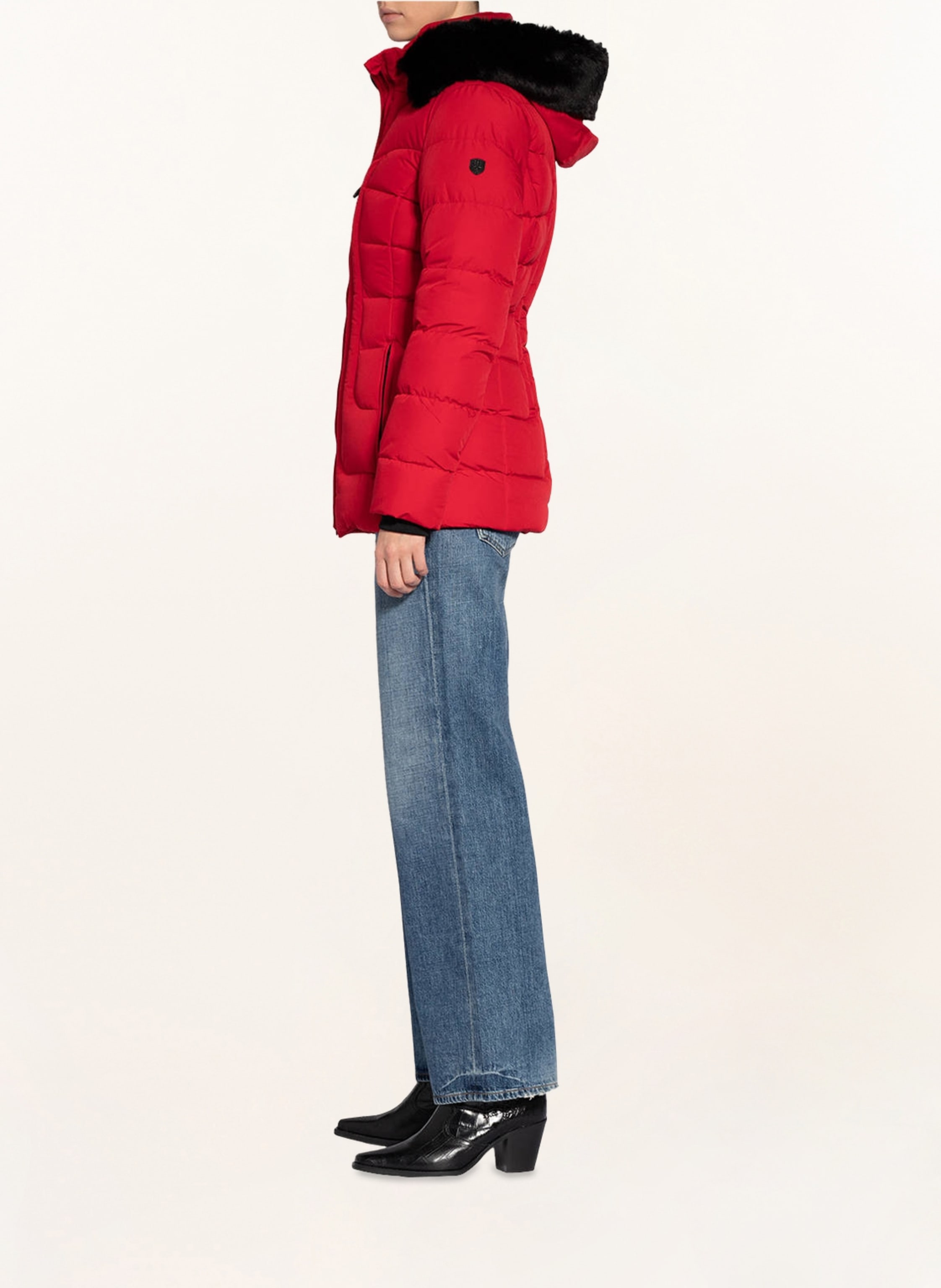 Thumbnail - Wellensteyn Steppjacke Belvitesse Medium Mit Abnehmbarem Kunstfell rot