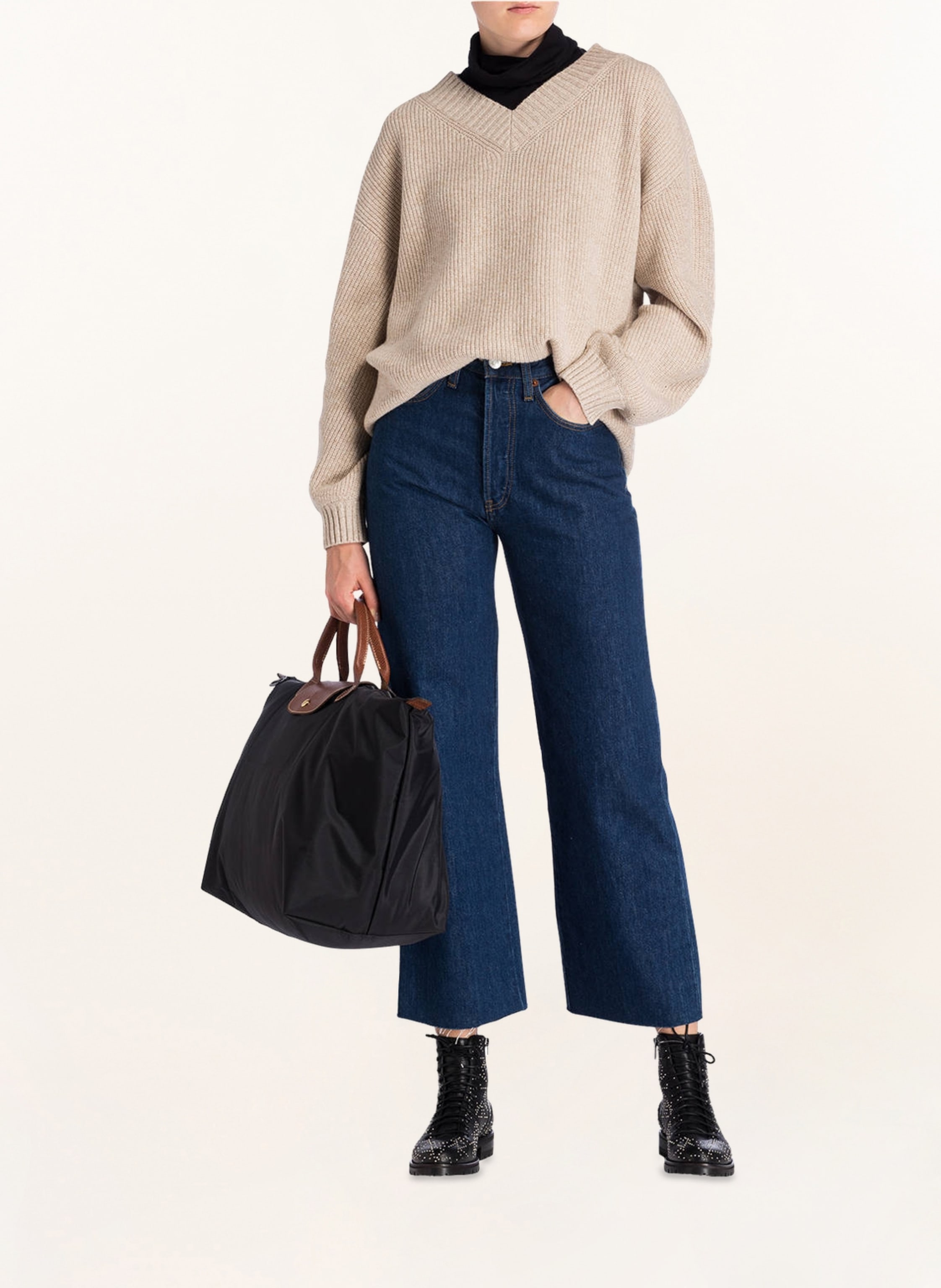 Thumbnail - Longchamp Shopper Le Pliage Large schwarz