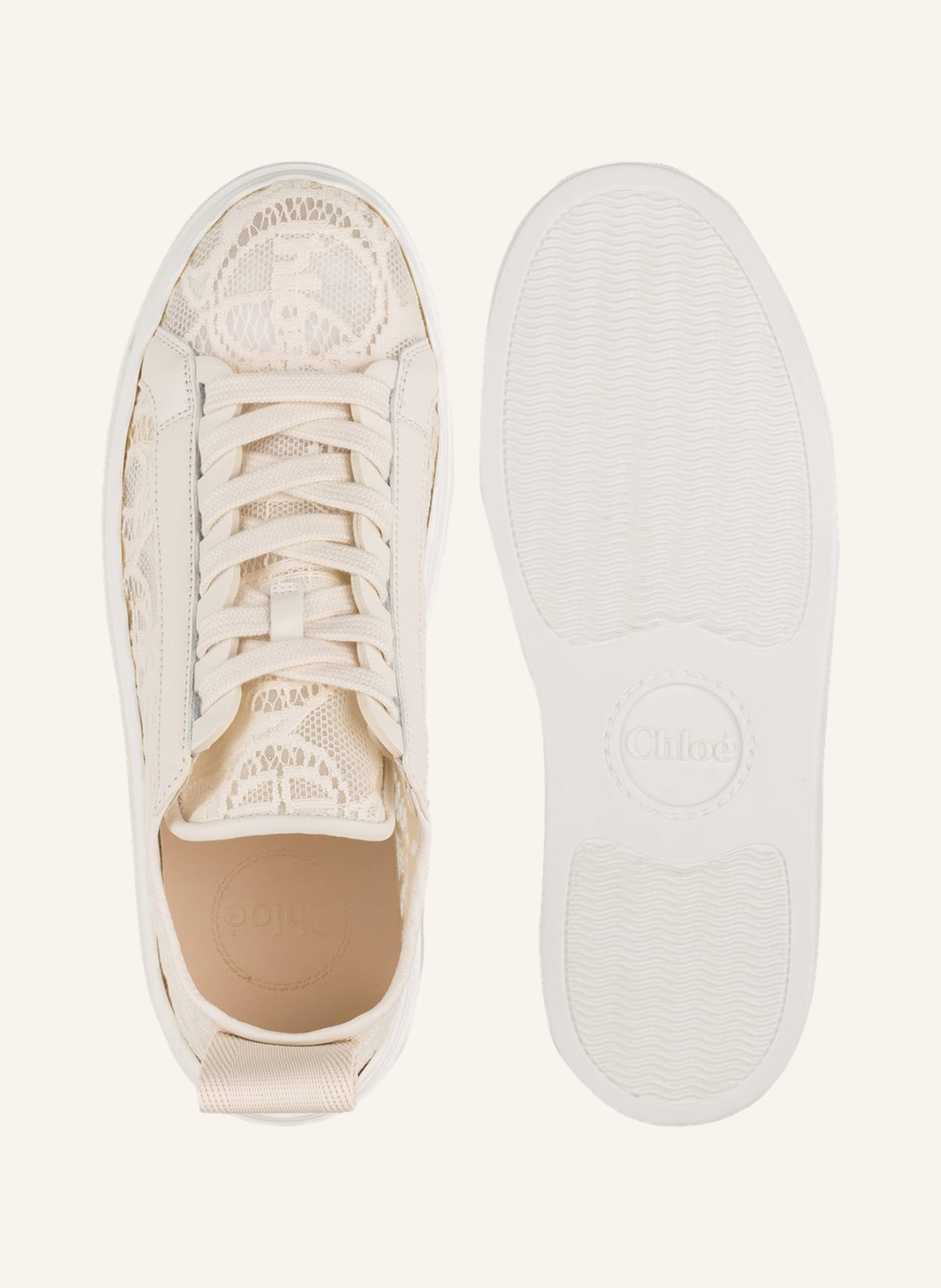 Thumbnail - Chloé Sneaker Lauren beige