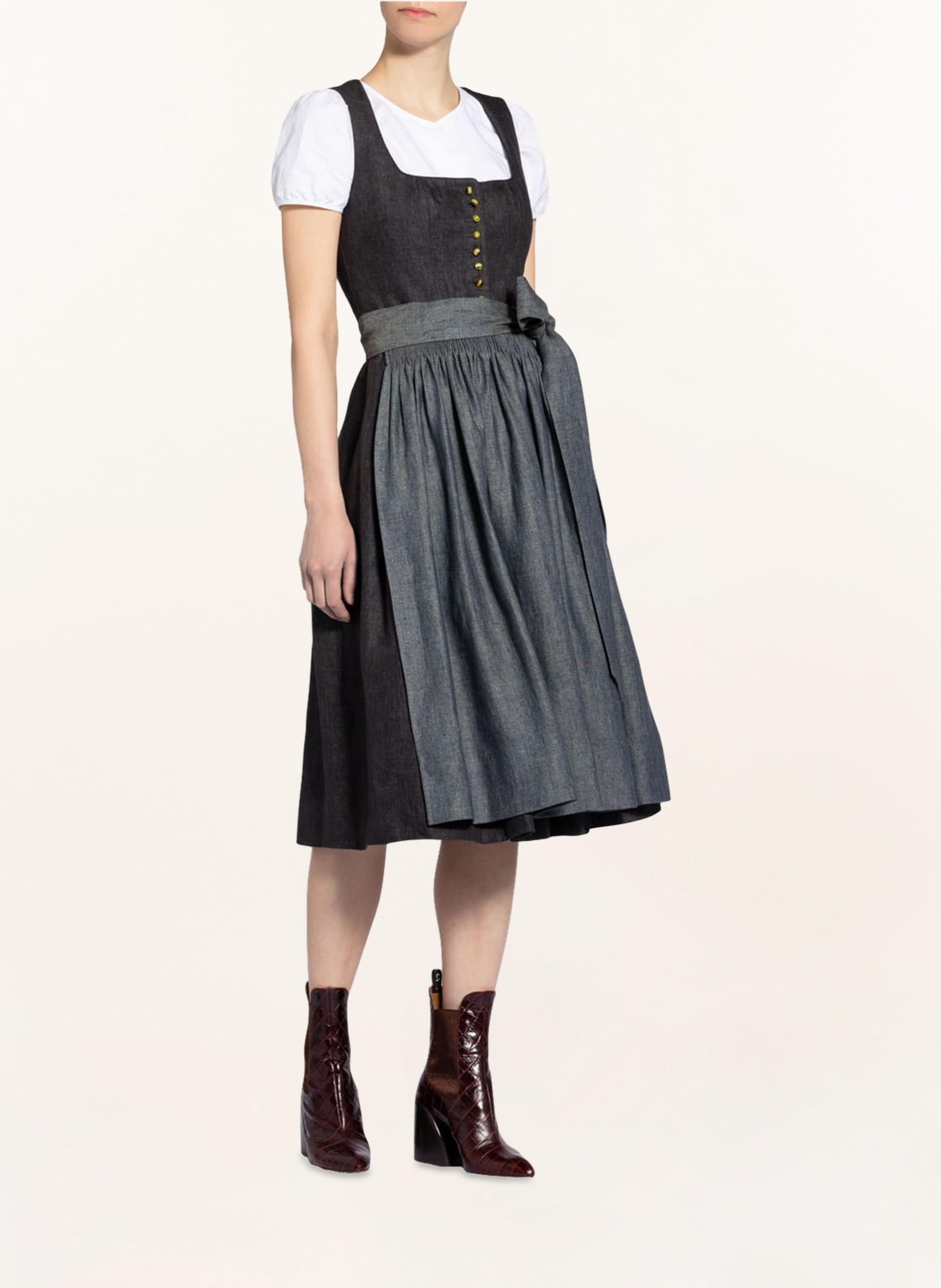 Thumbnail - Gottseidank Dirndlbluse Ella Mit Leinen weiss