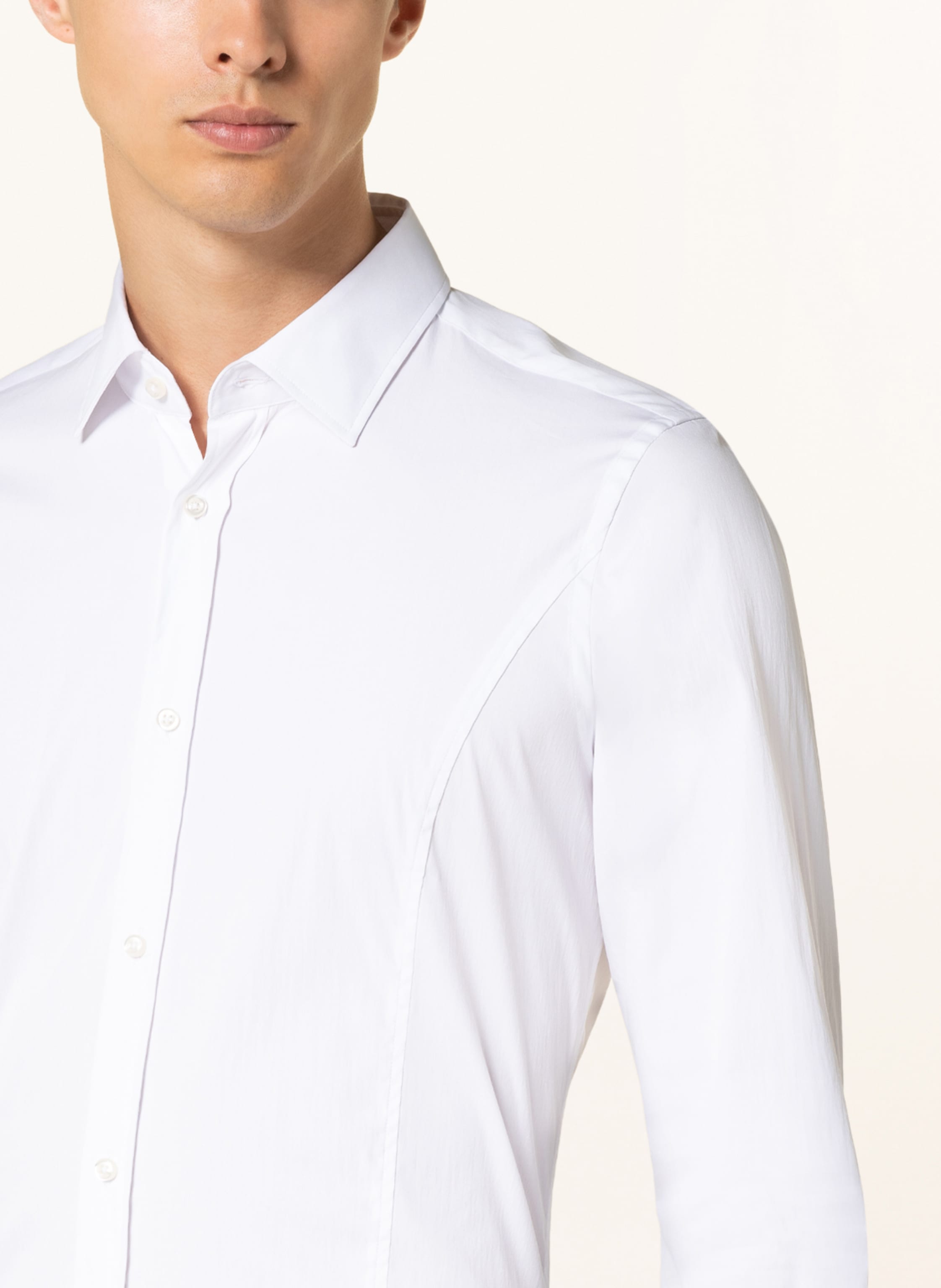 Thumbnail - Olymp Jerseyhemd Luxor 24/Seven Modern Fit weiss