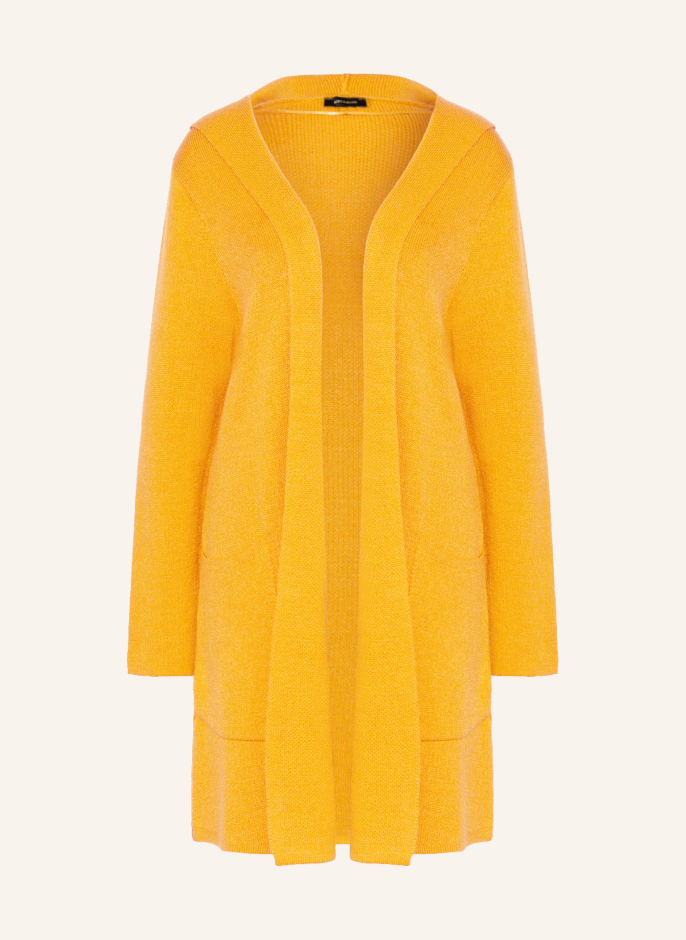 Knit cardigan in dark yellow 