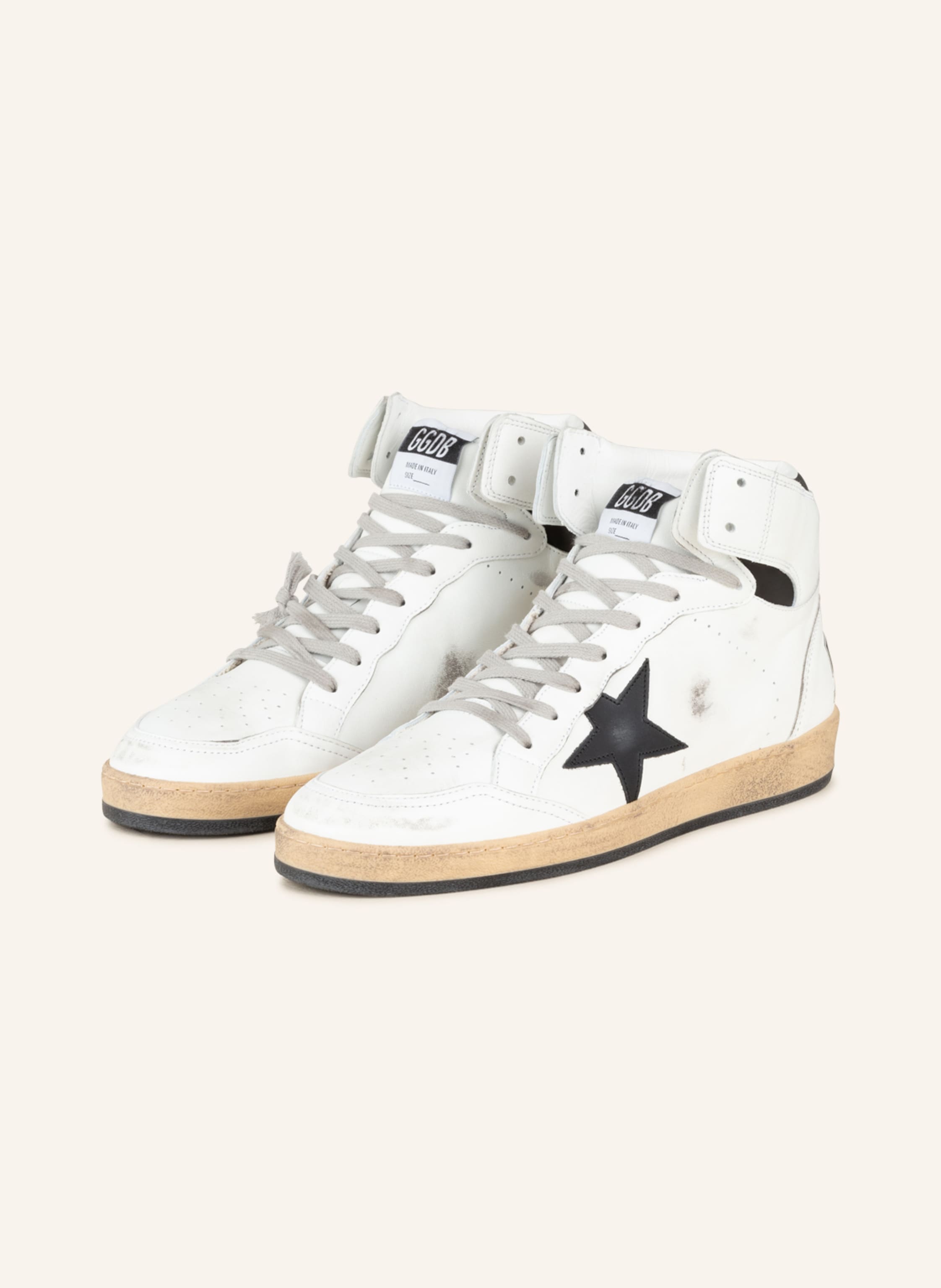 GOLDEN GOOSE High top sneakers SKY STAR in white black