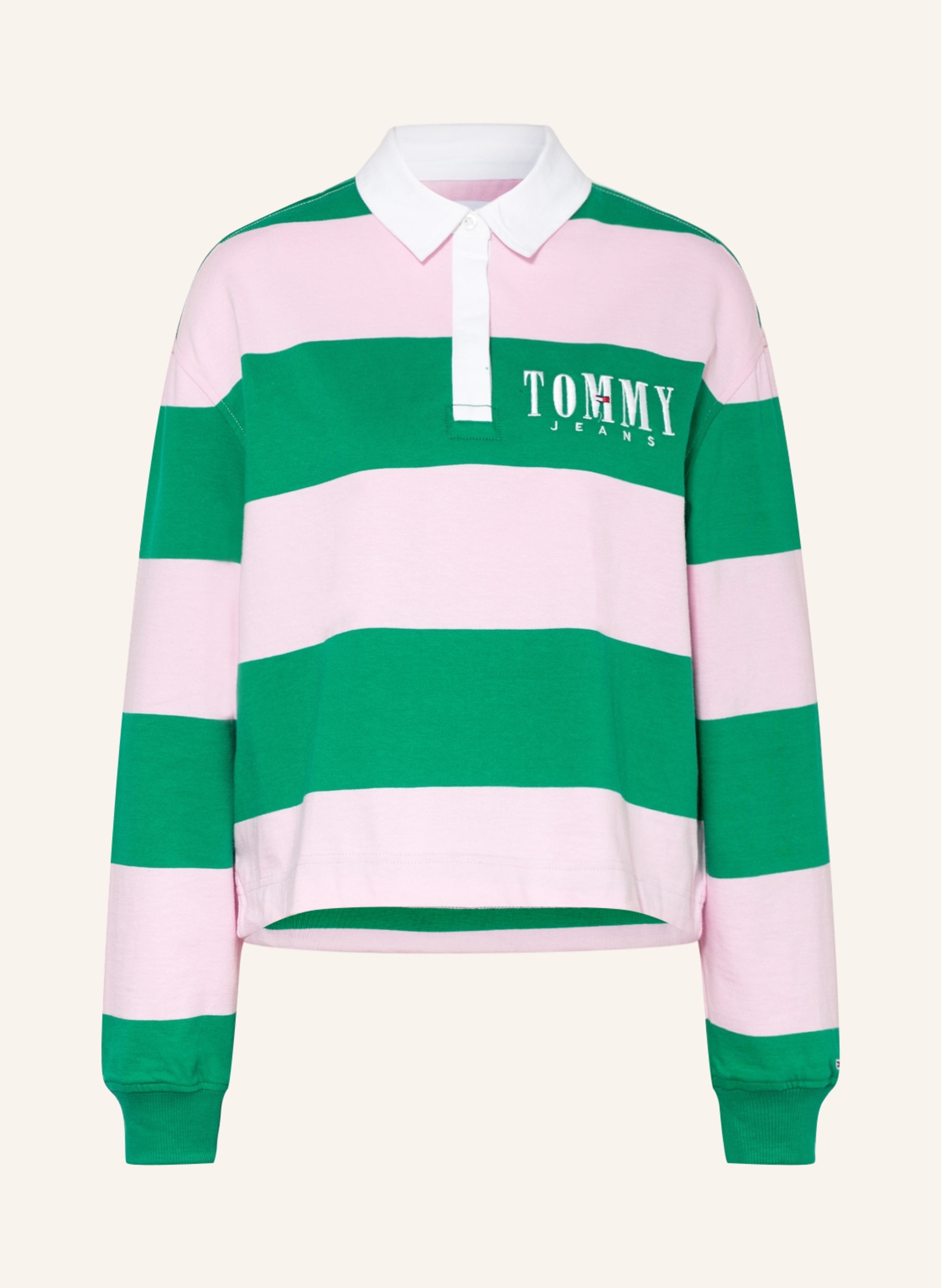 TOMMY JEANS Polo shirt in light pink green