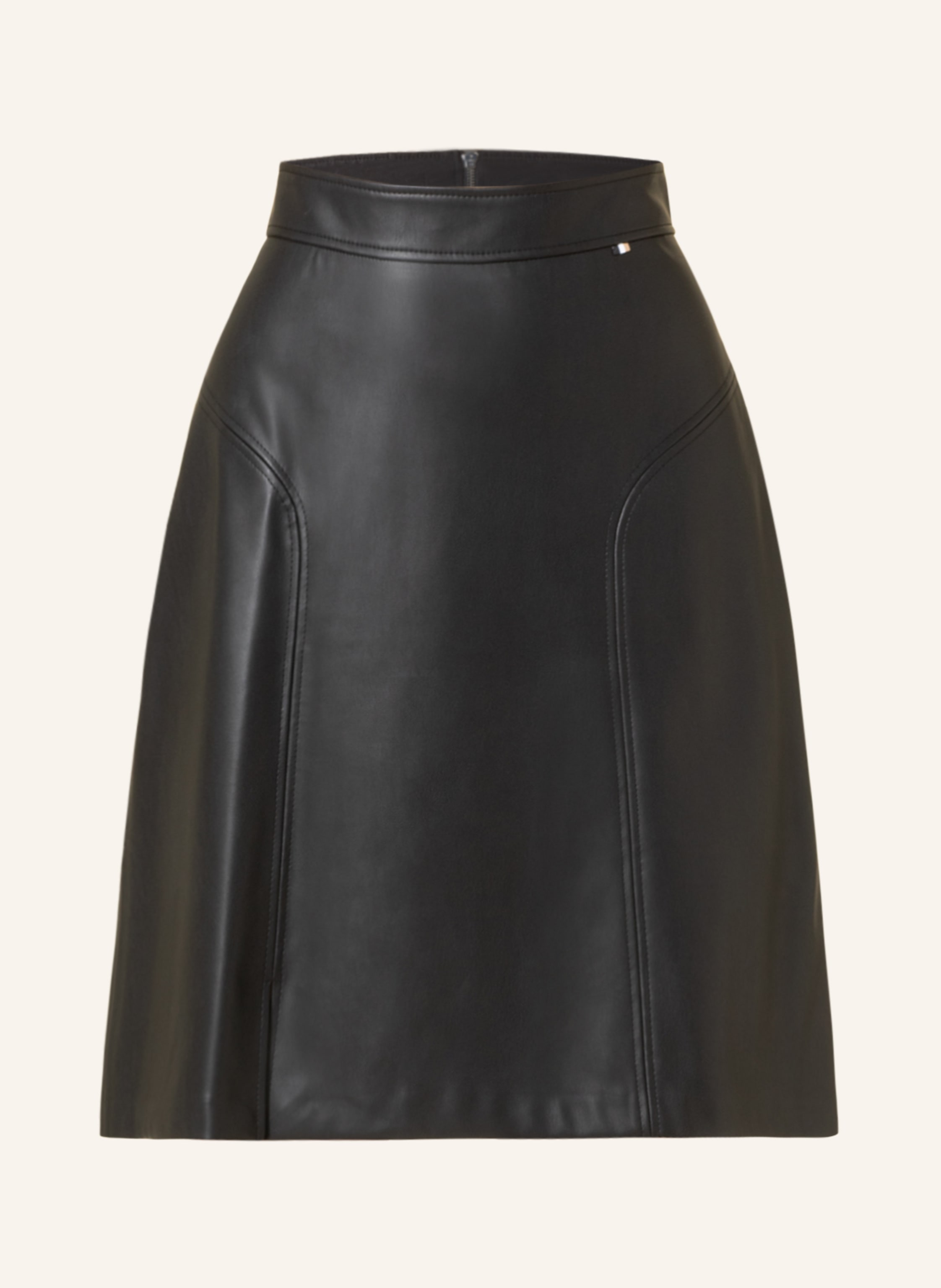BOSS Skirt VALEGA in a leather look in black | Breuninger