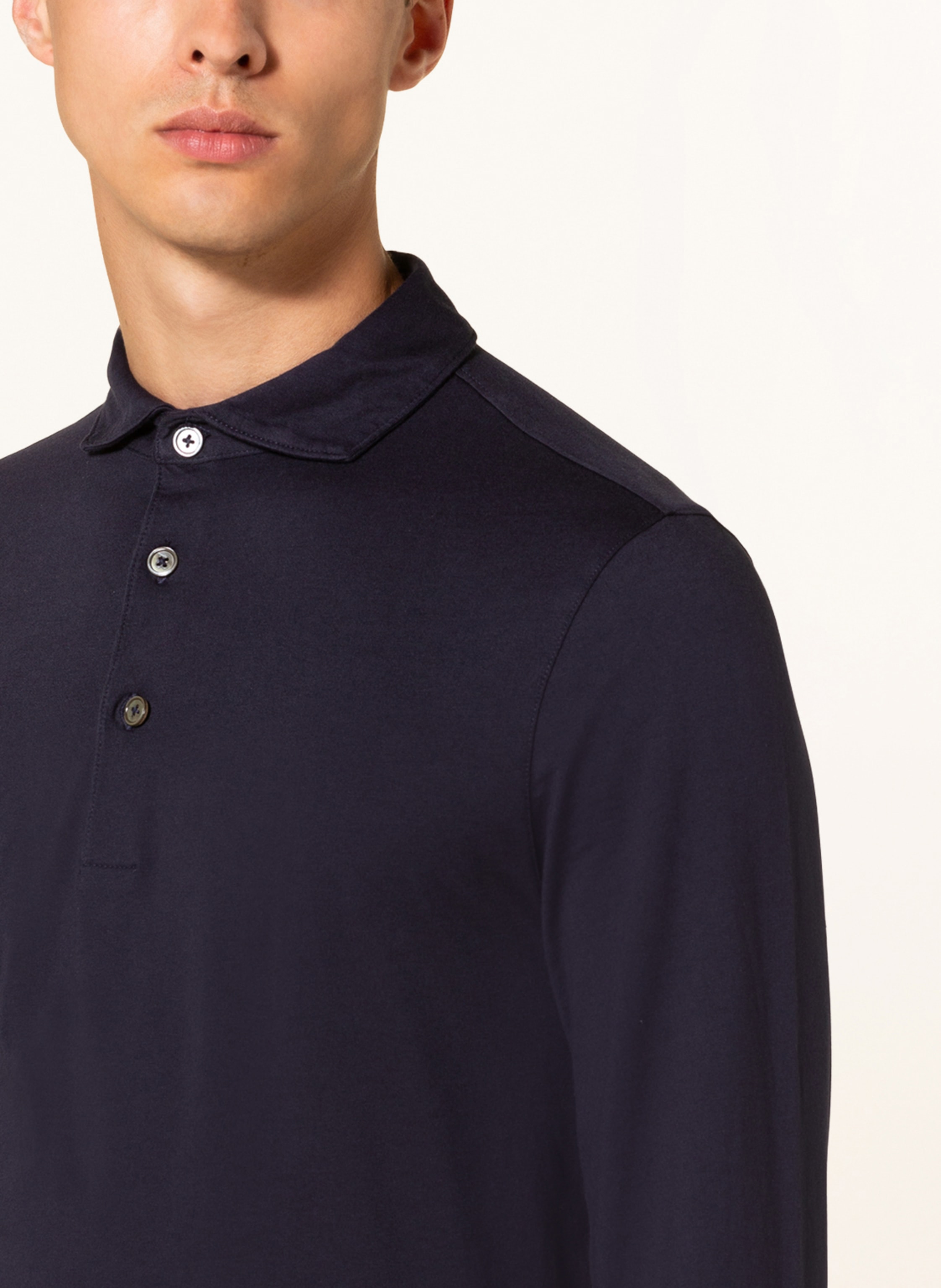 Thumbnail - Profuomo Jersey-Poloshirt blau