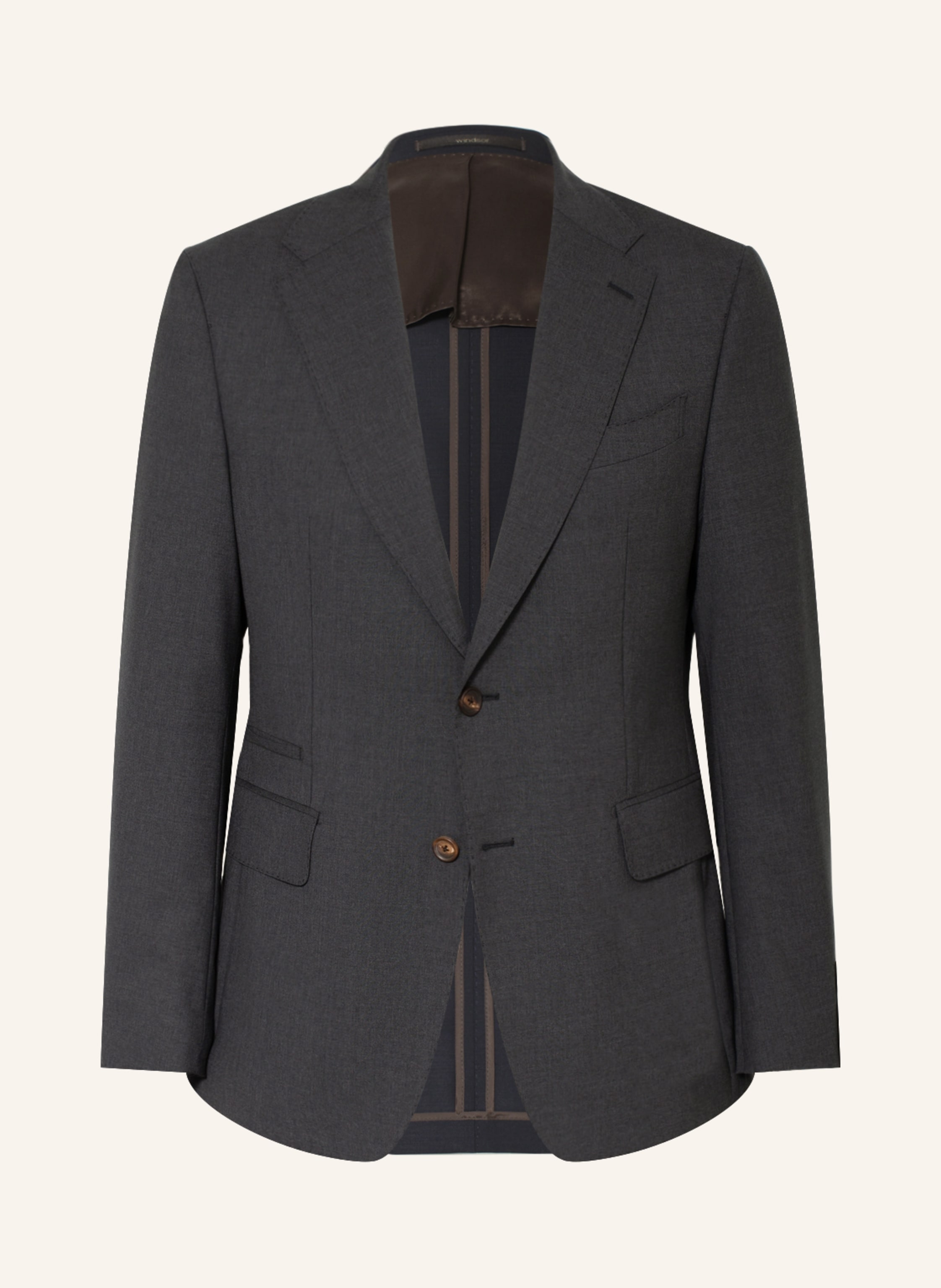 Windsor Windsor. Anzugsakko Shaped Fit grau in 010 Charcoal                   010