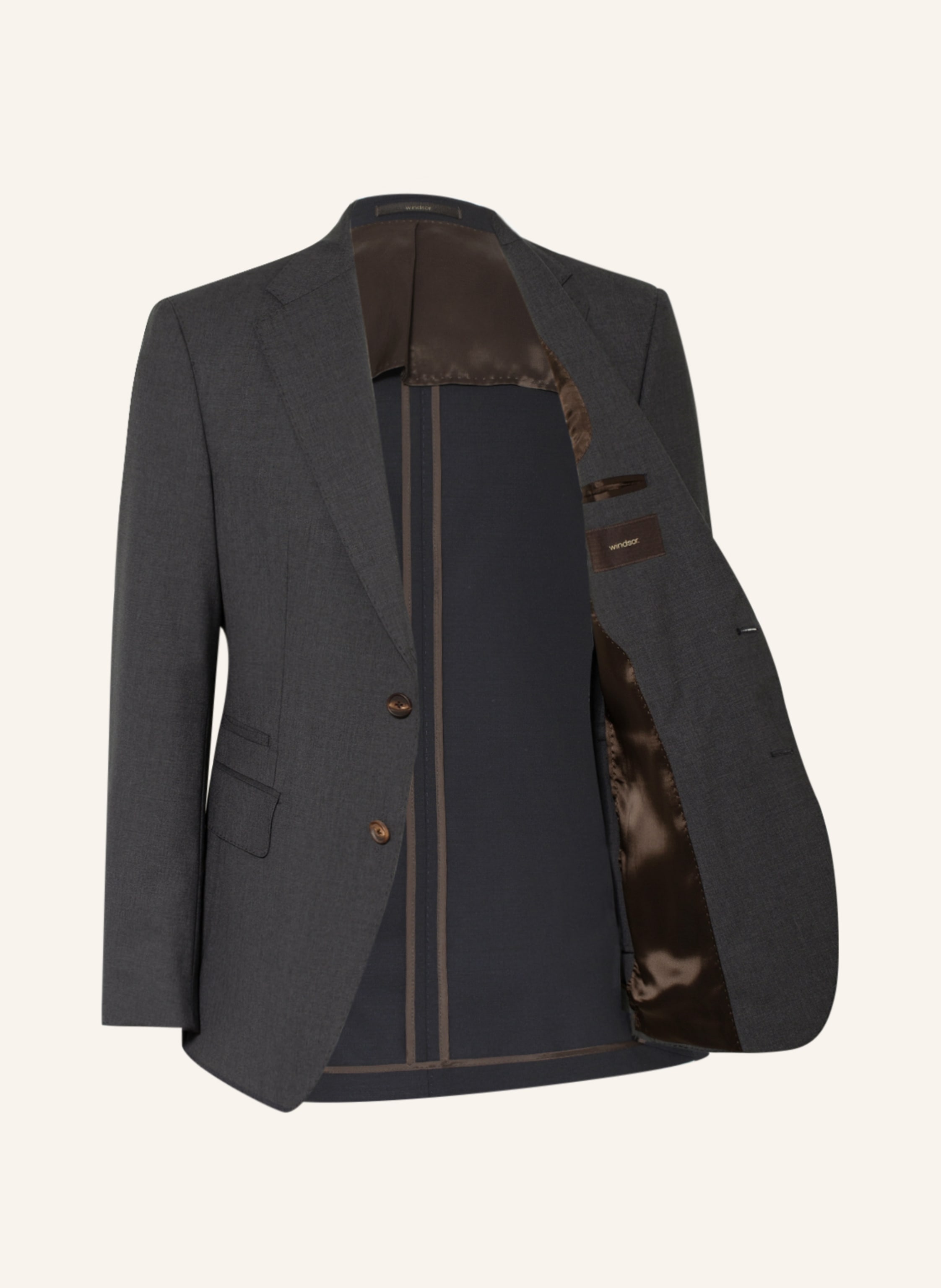 Thumbnail - Windsor. Anzugsakko Shaped Fit grau