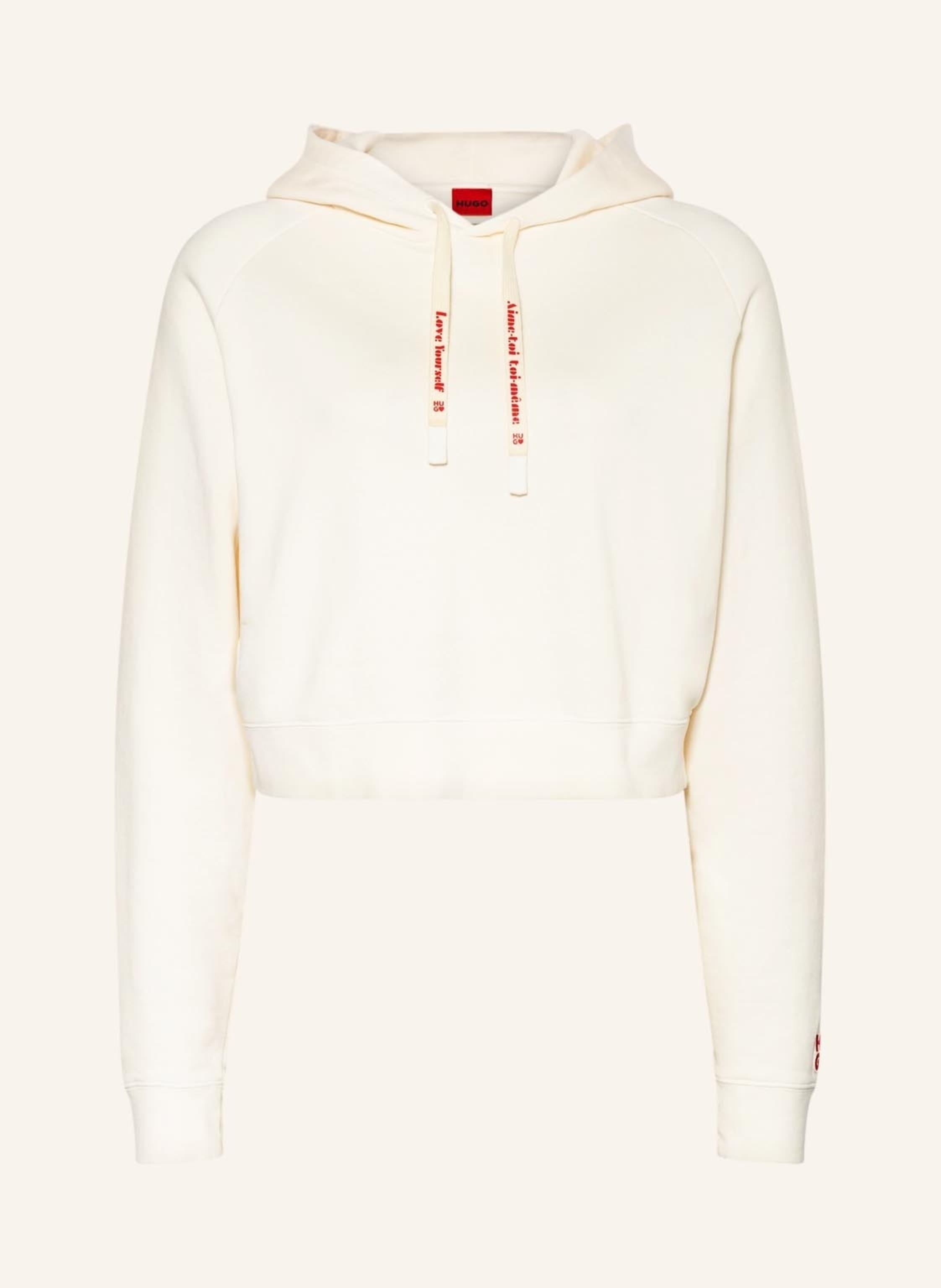 HUGO Hoodie DIMALAYA in ecru/ red