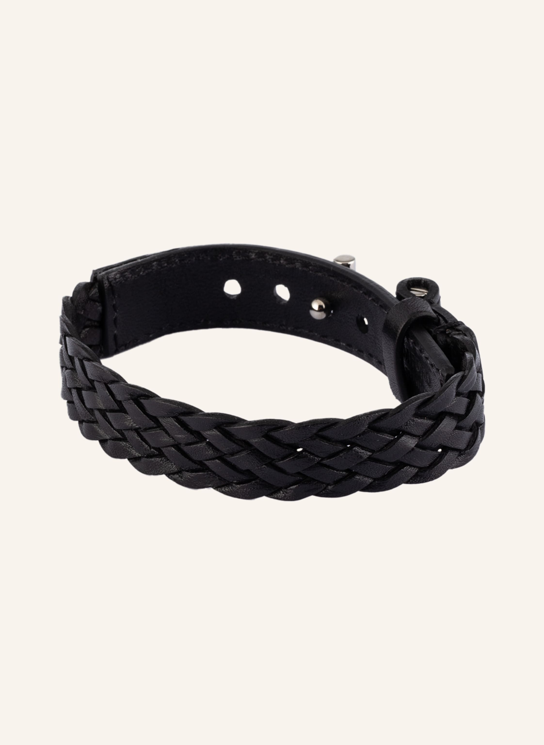 TOM FORD Leather bracelet in black/ silver | Breuninger