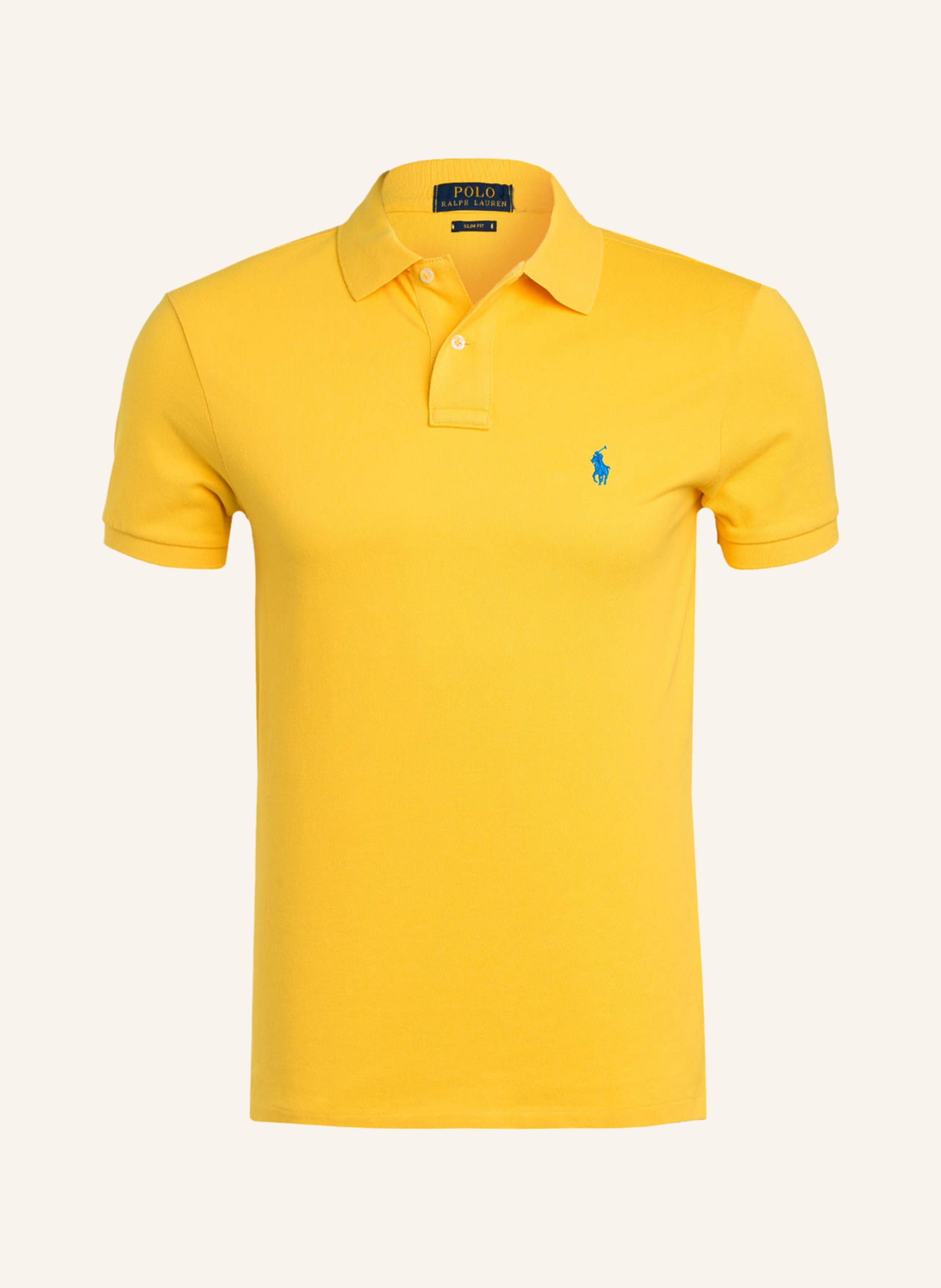 POLO RALPH LAUREN Piqué polo shirt slim fit in yellow | Breuninger