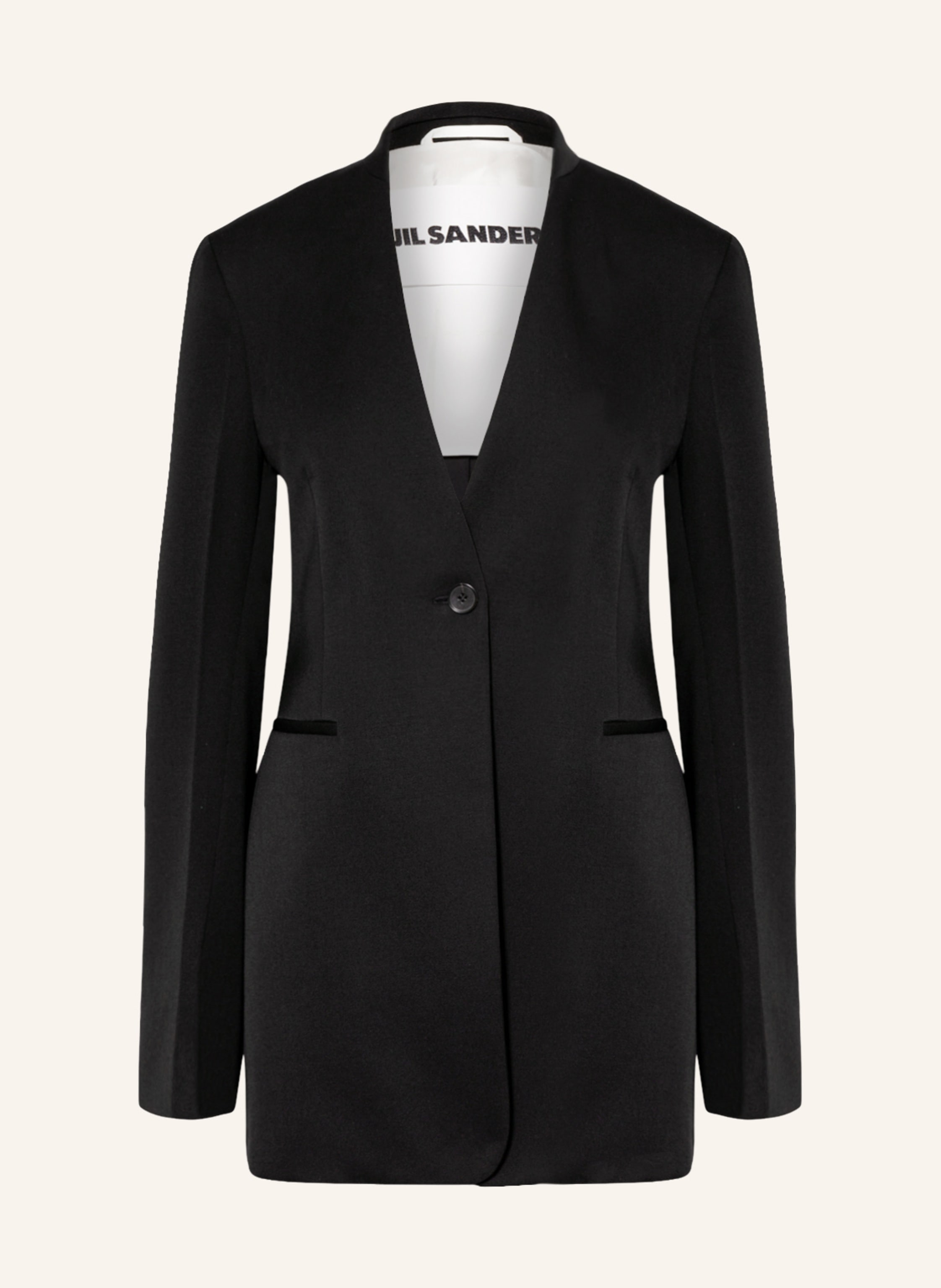 ジャケット JIL SANDER Tailored single-breasted blazer Black Jil Sander Single-Breasted Tailored Blazer In Black - 29