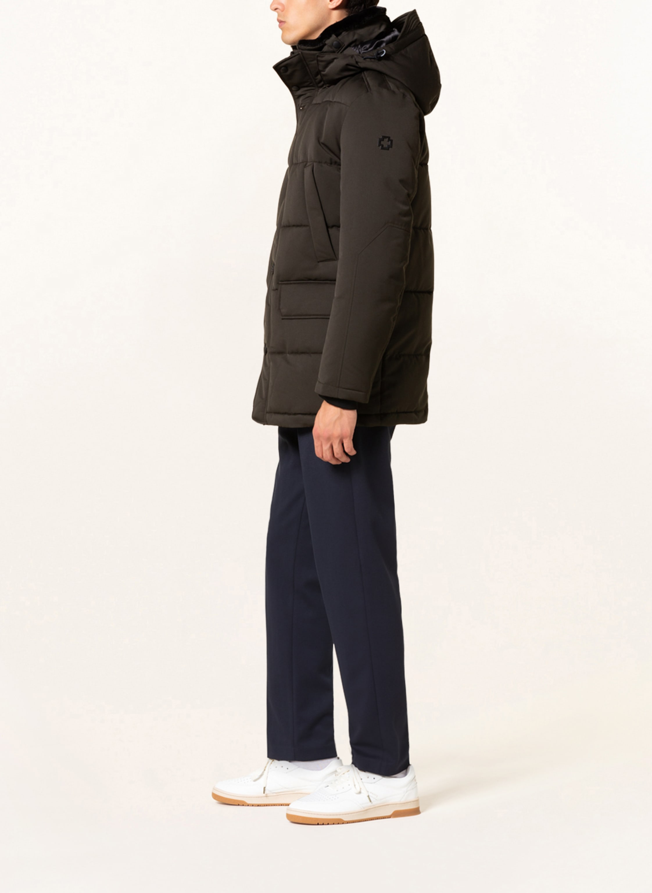 Thumbnail - Strellson Parka Plaza 2.0 Mit Kunstpelz gruen