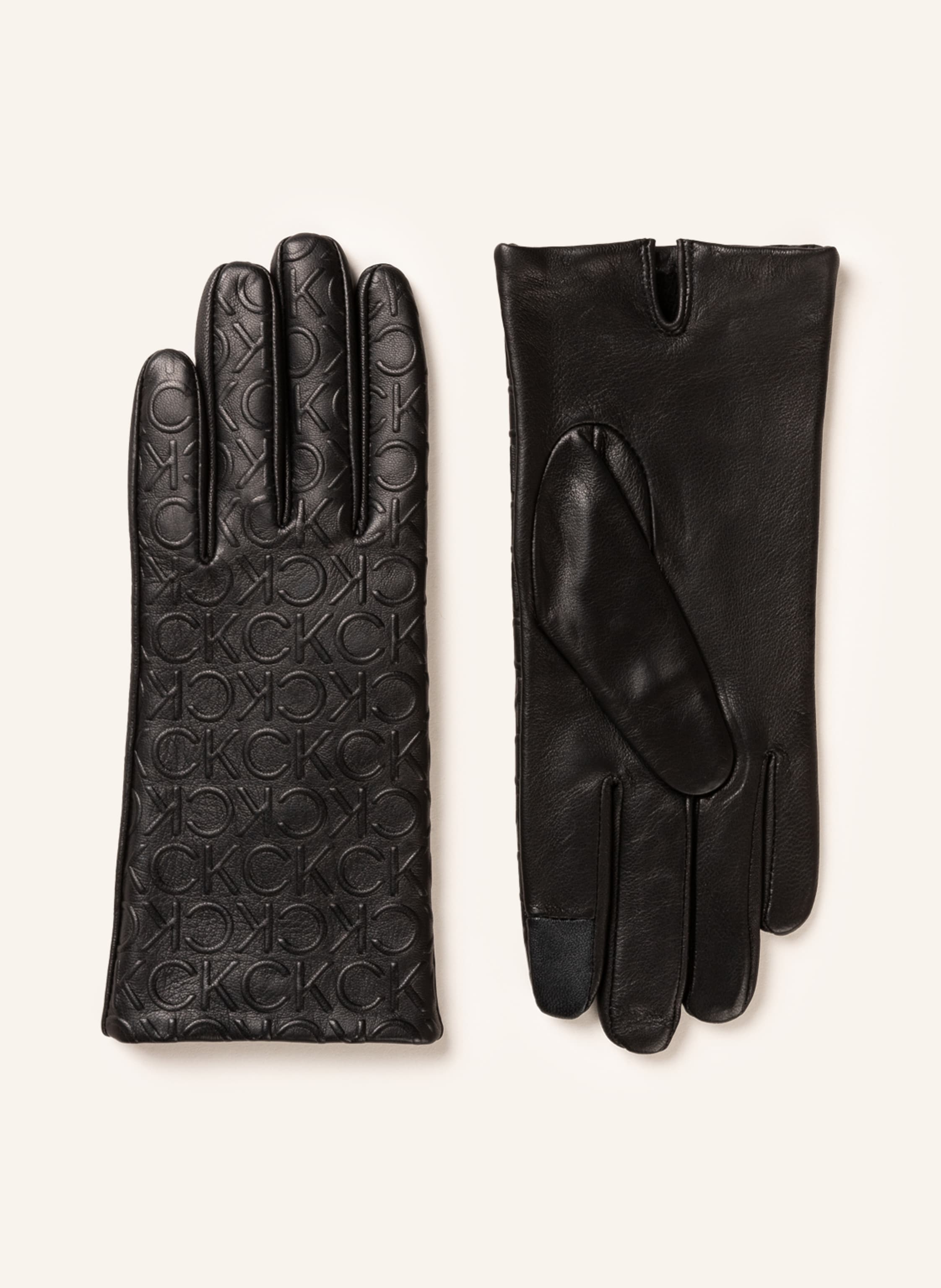 Calvin Klein Leather gloves in black | Breuninger