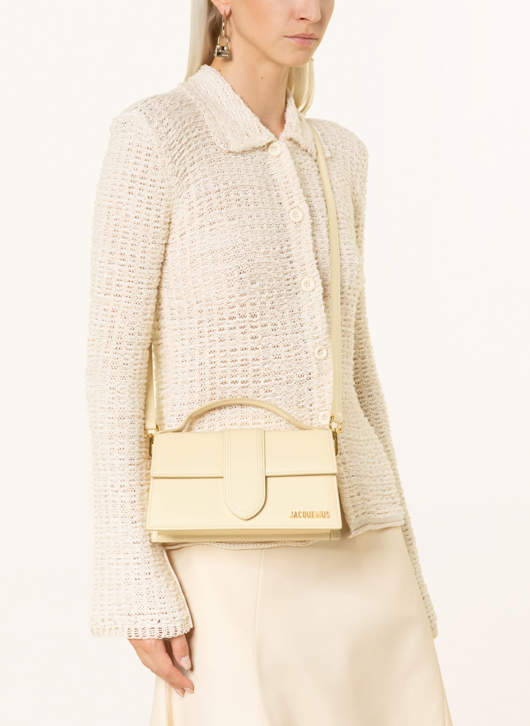 Thumbnail - Jacquemus Umhängetasche Le Grand Bambino beige