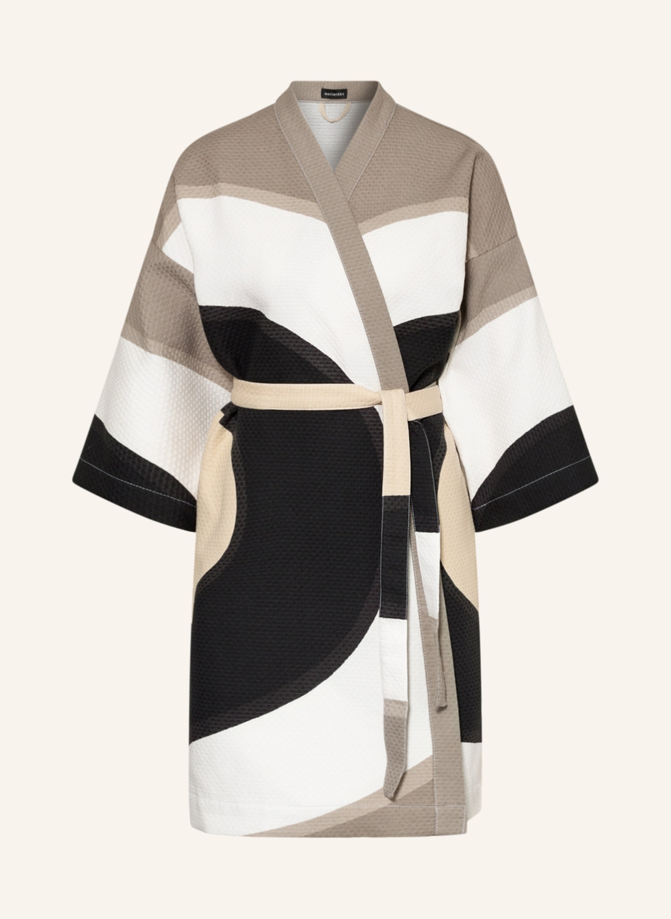 marimekko Unisex bathrobe MELOONI in taupe/ black/ beige | Breuninger