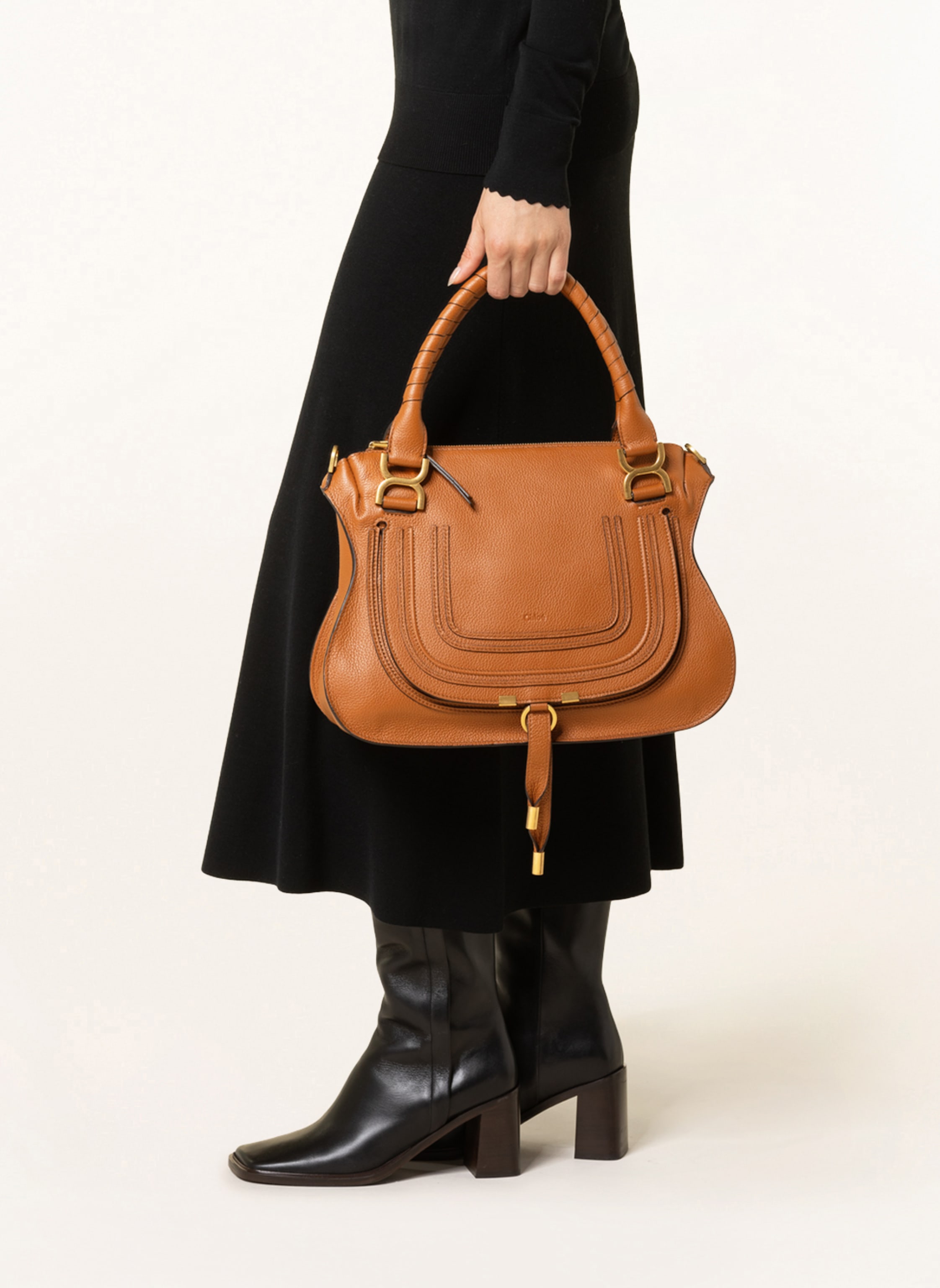 Thumbnail - Chloé Handtasche Marcie braun