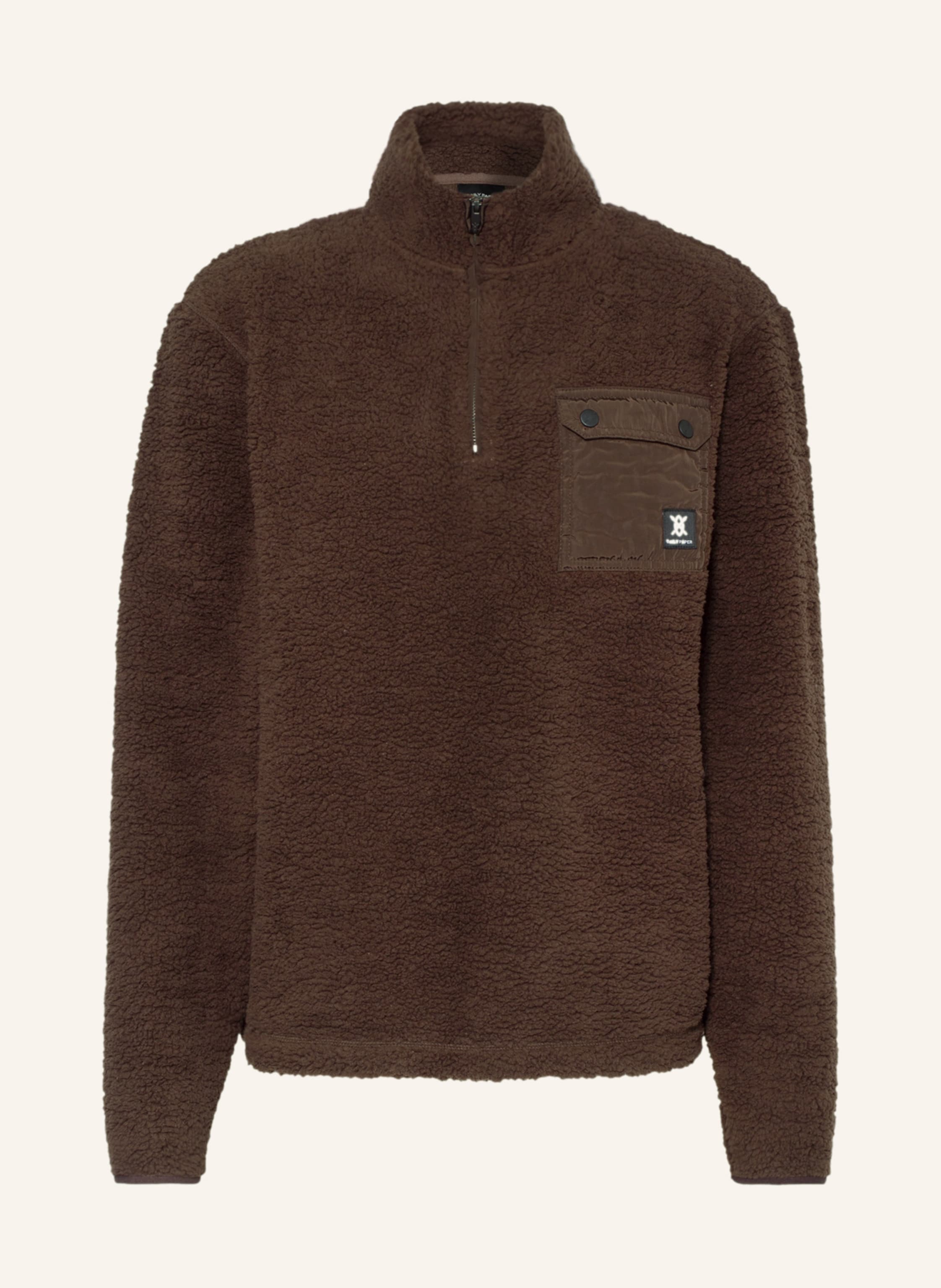 DAILY PAPER Teddy half-zip sweater 