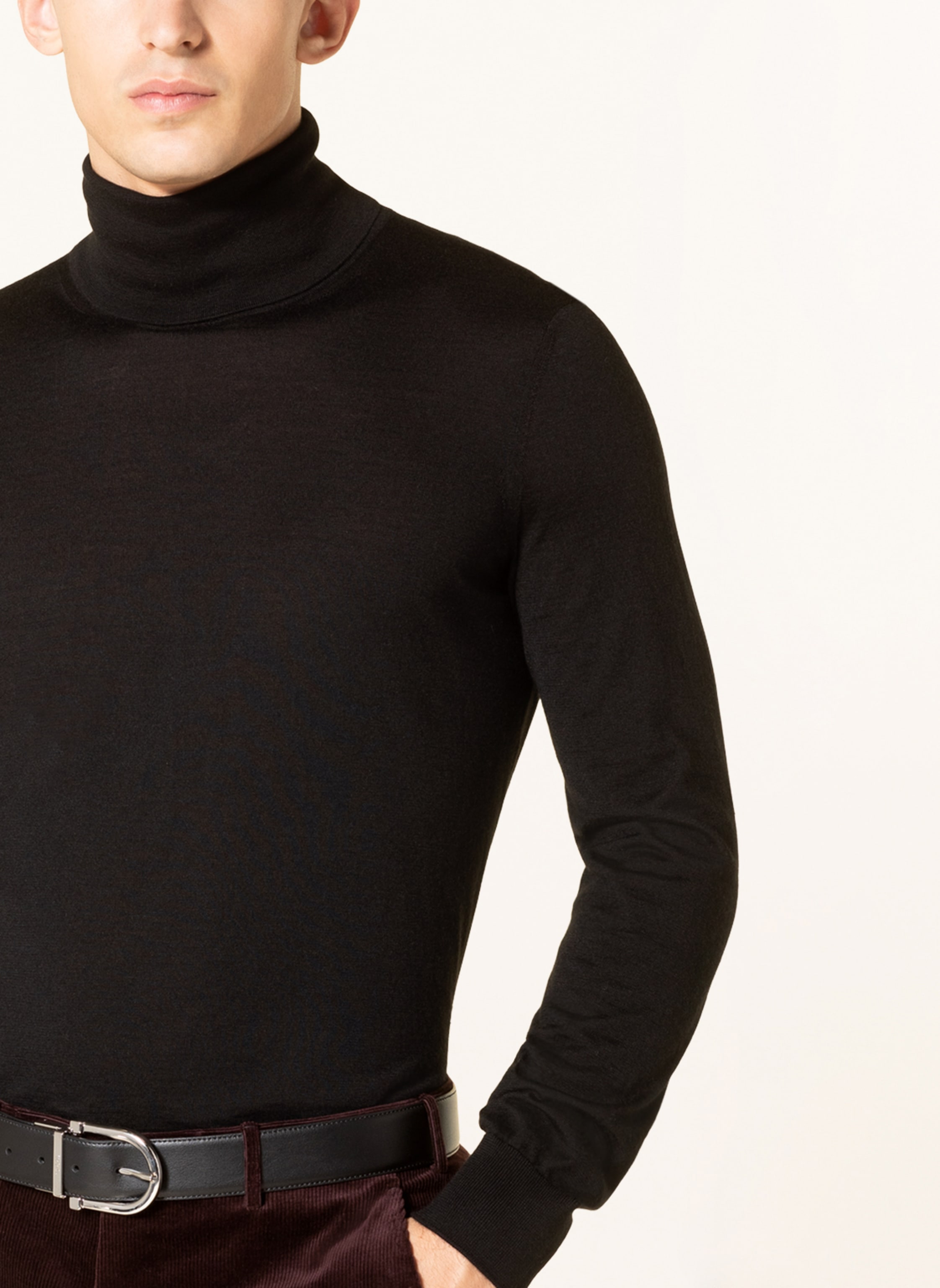 Thumbnail - Zegna Cashmere-Pullover Mit Seide schwarz
