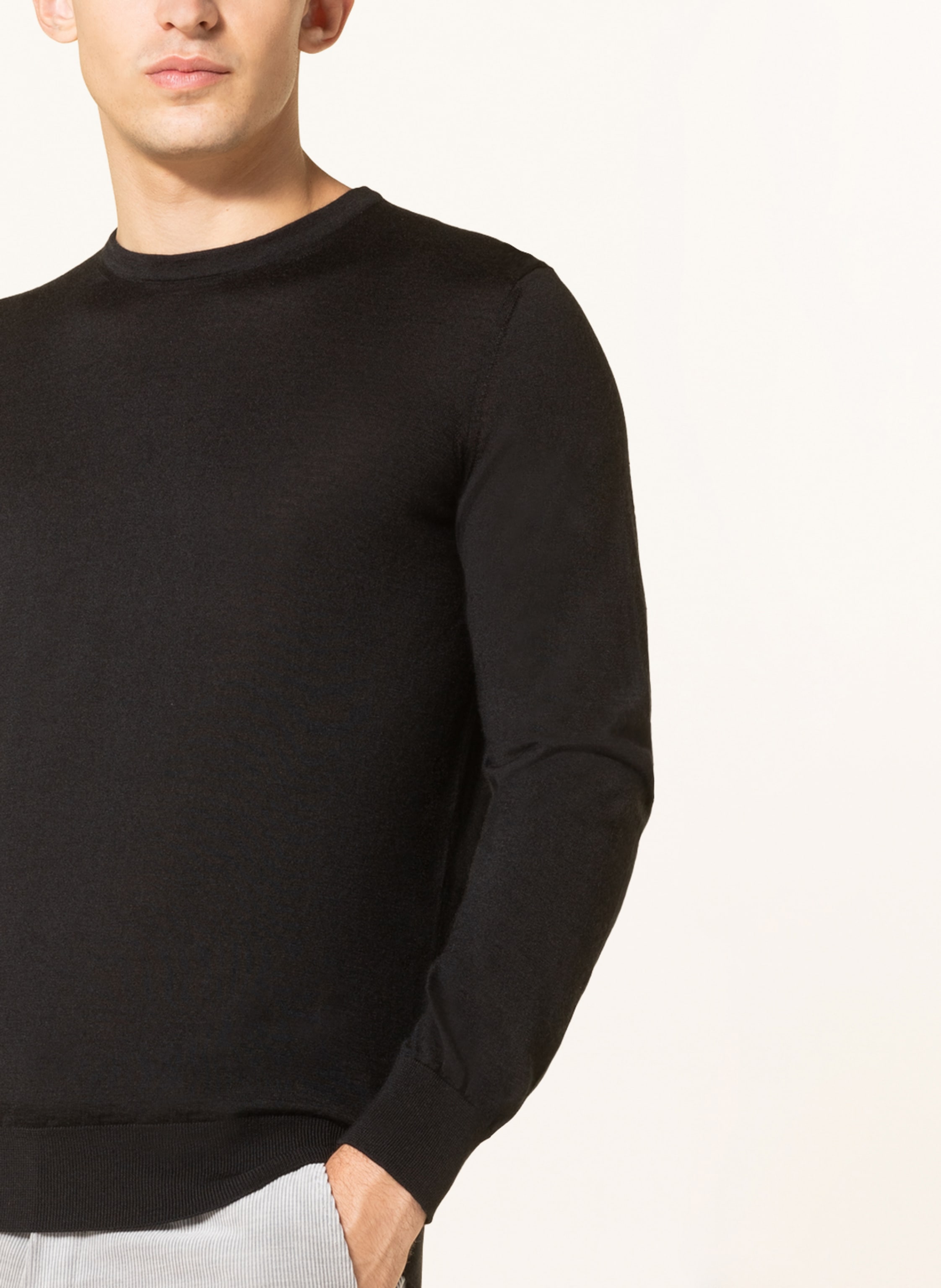 Thumbnail - Zegna Cashmere-Pullover Mit Seide schwarz