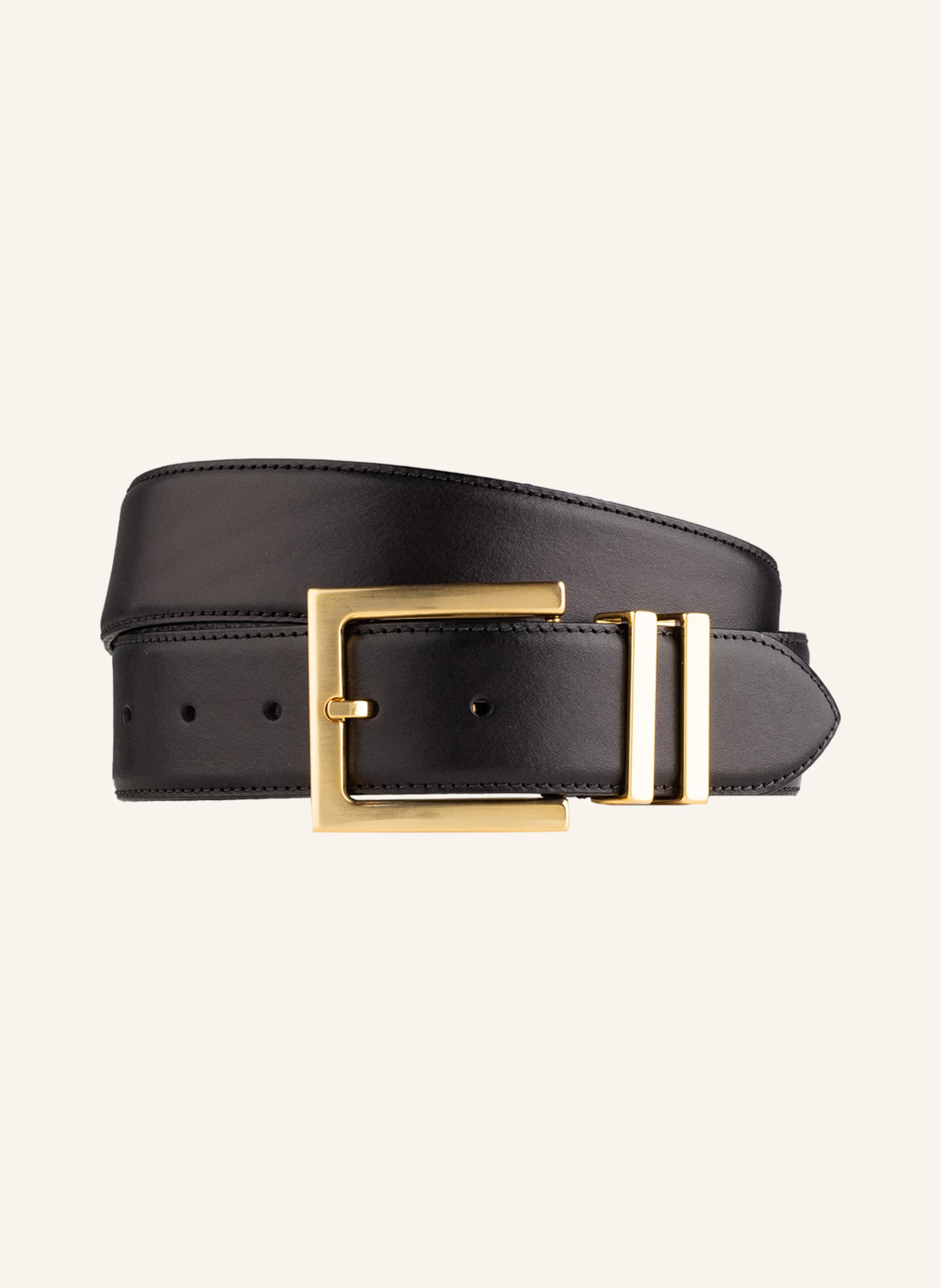 REISS Leather belt BROMPTON in black