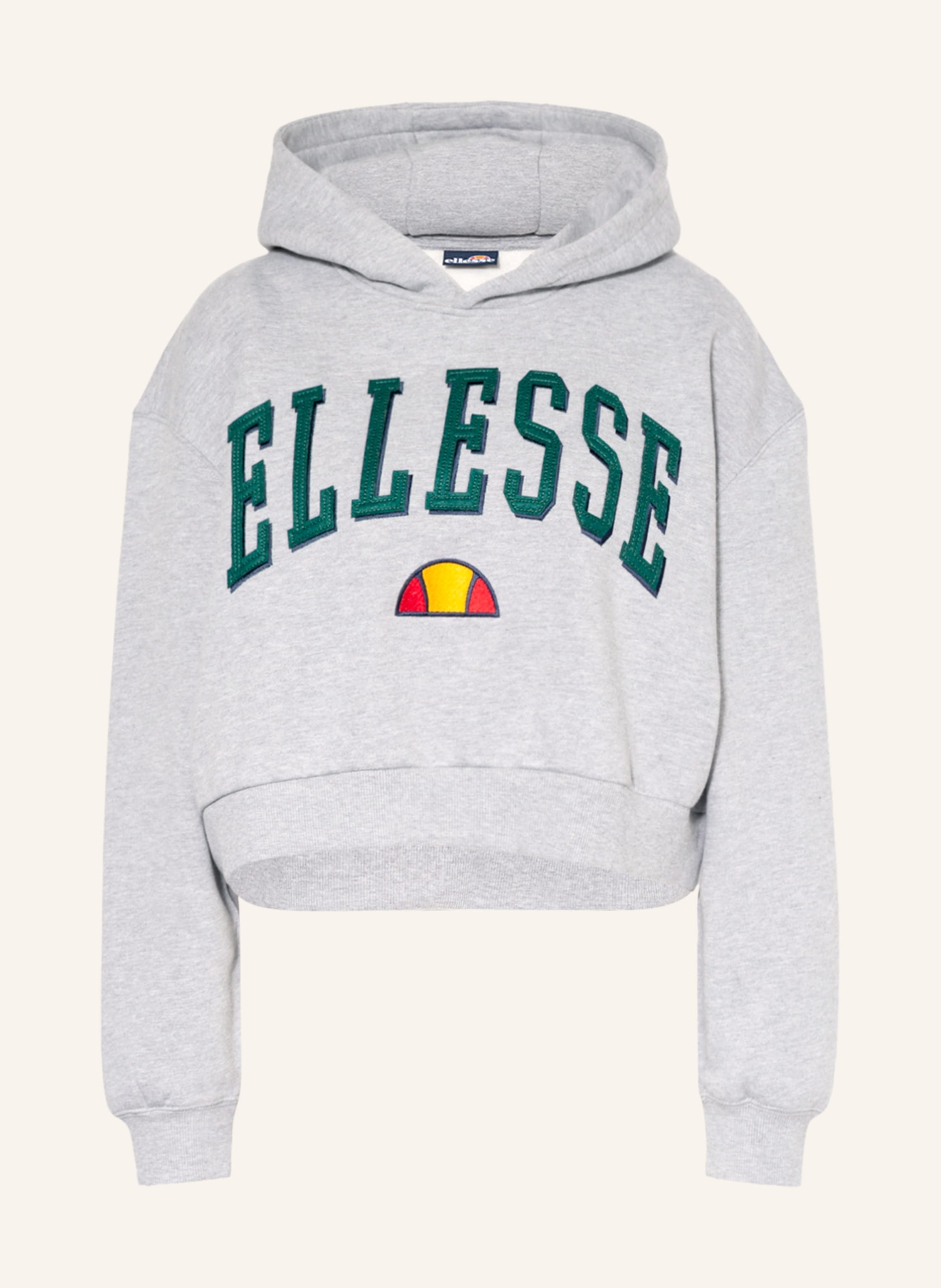 ellesse grey cropped hoodie