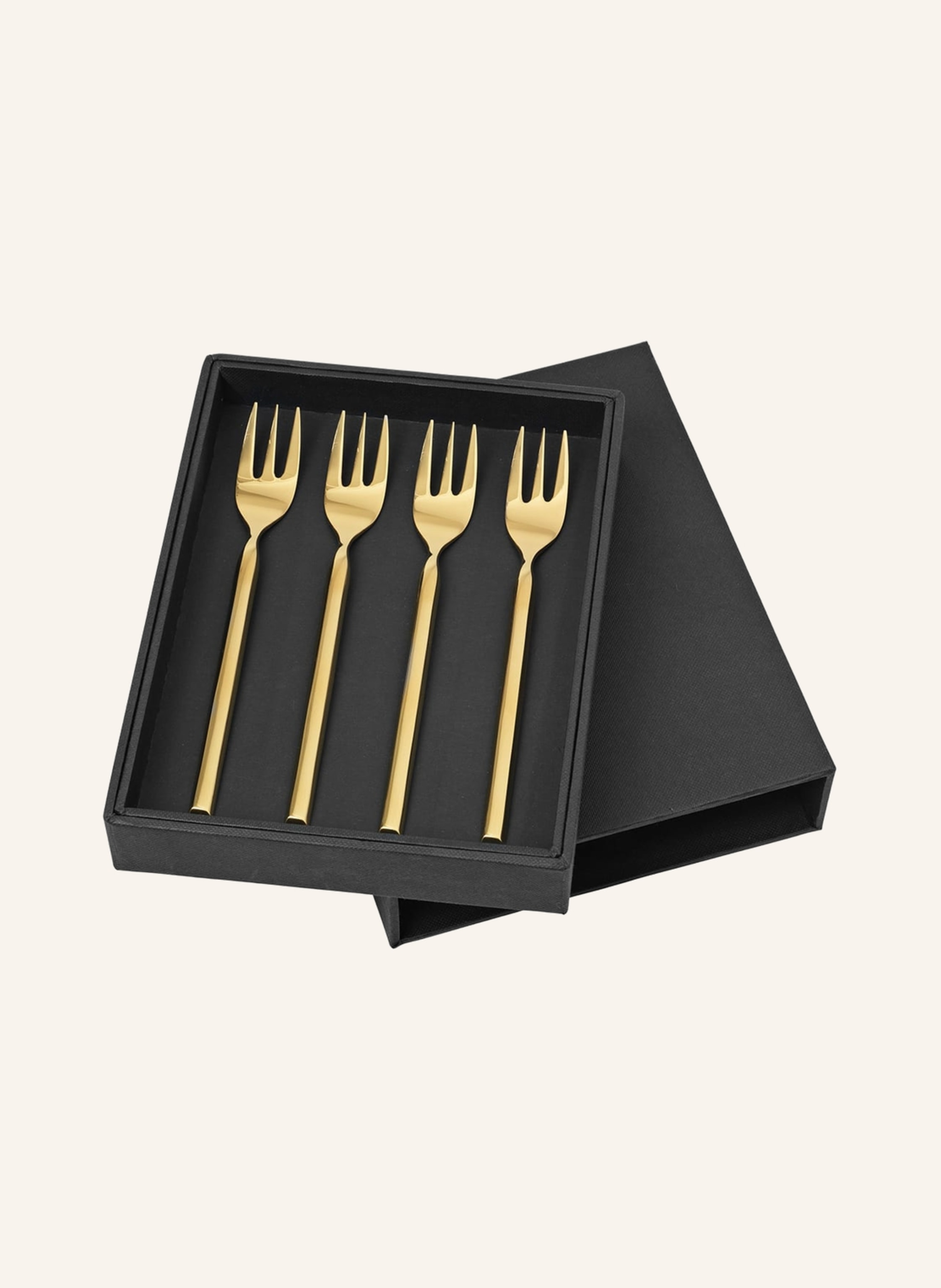 Thumbnail - Broste Copenhagen 4-Tlg. Set Kuchengabeln Tvis gold