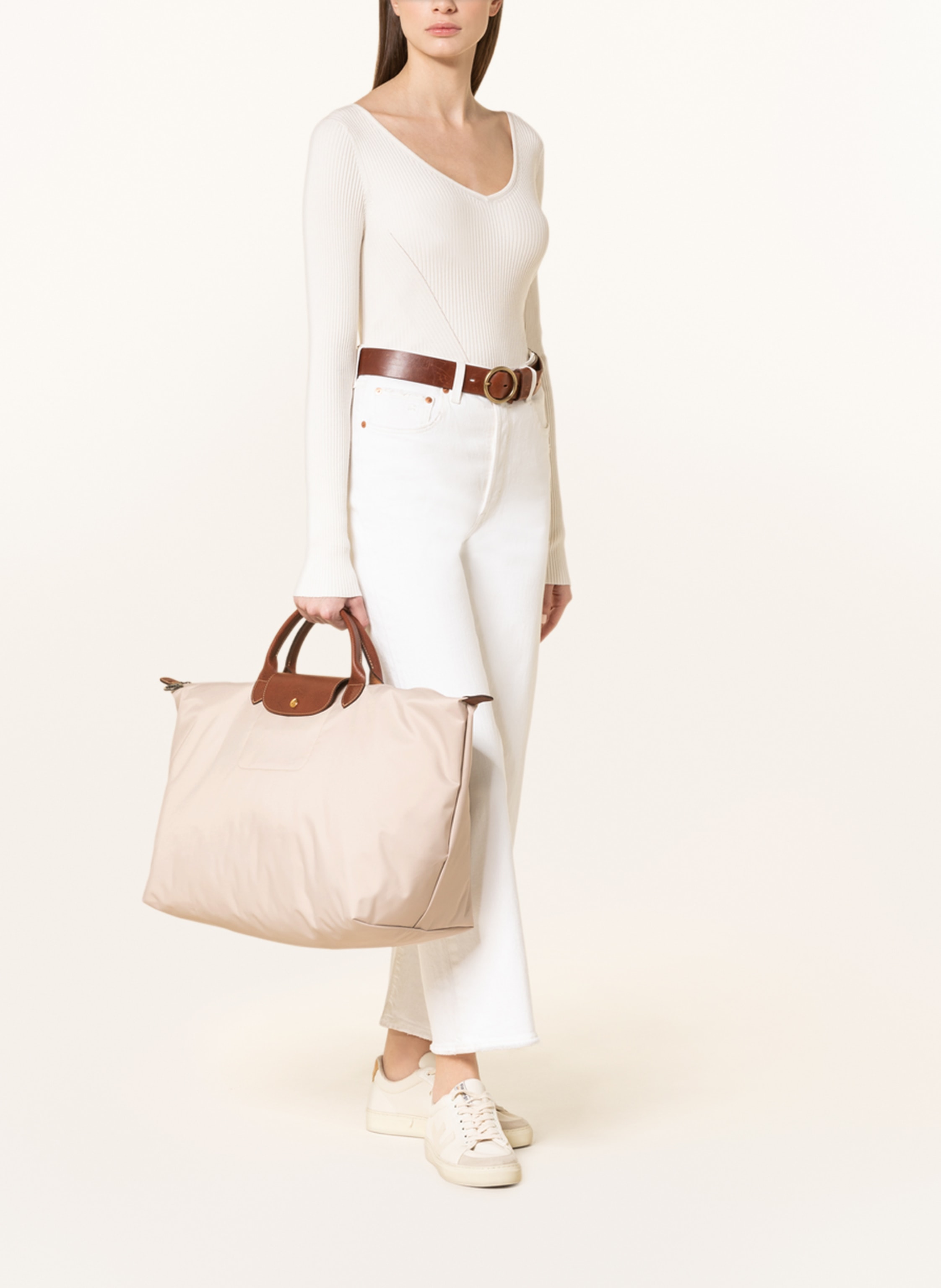 Thumbnail - Longchamp Shopper Le Pliage Large beige