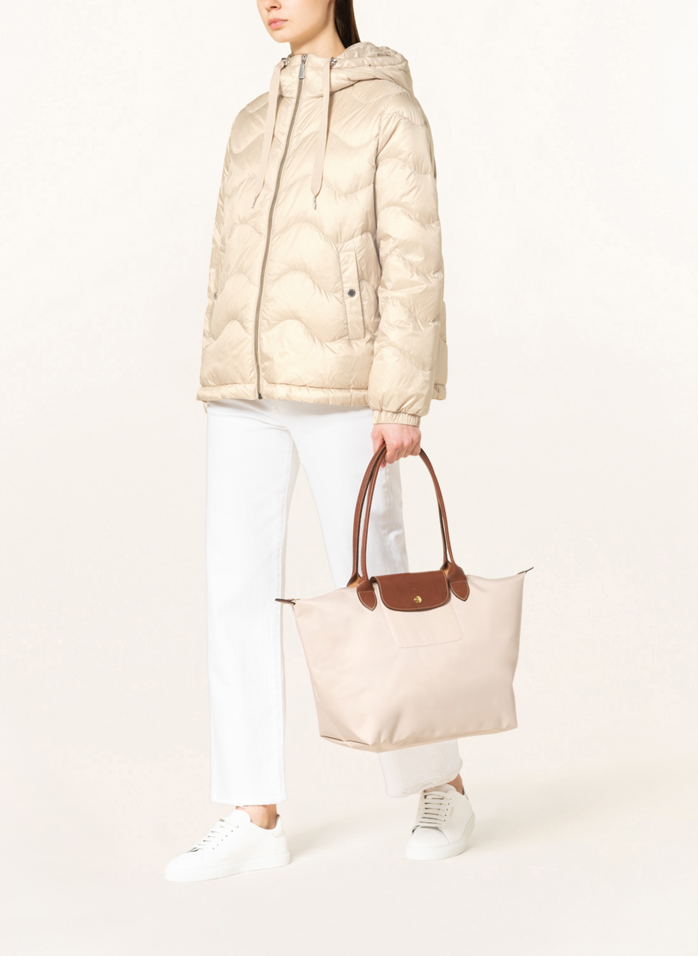Thumbnail - Longchamp Shopper Le Pliage L beige