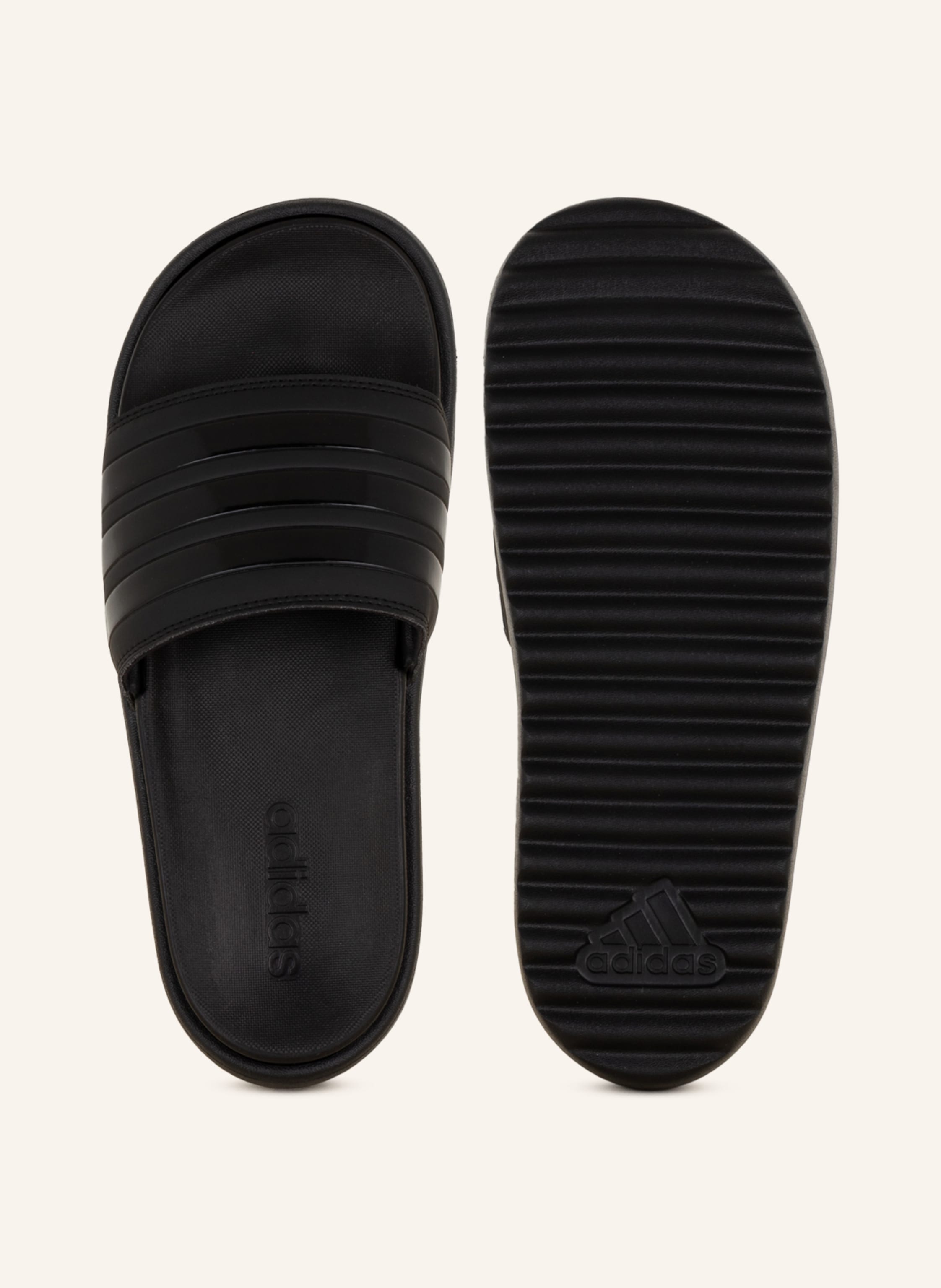 Adidas Plateau-Pantoletten Adilette Platform schwarz – Bild 2