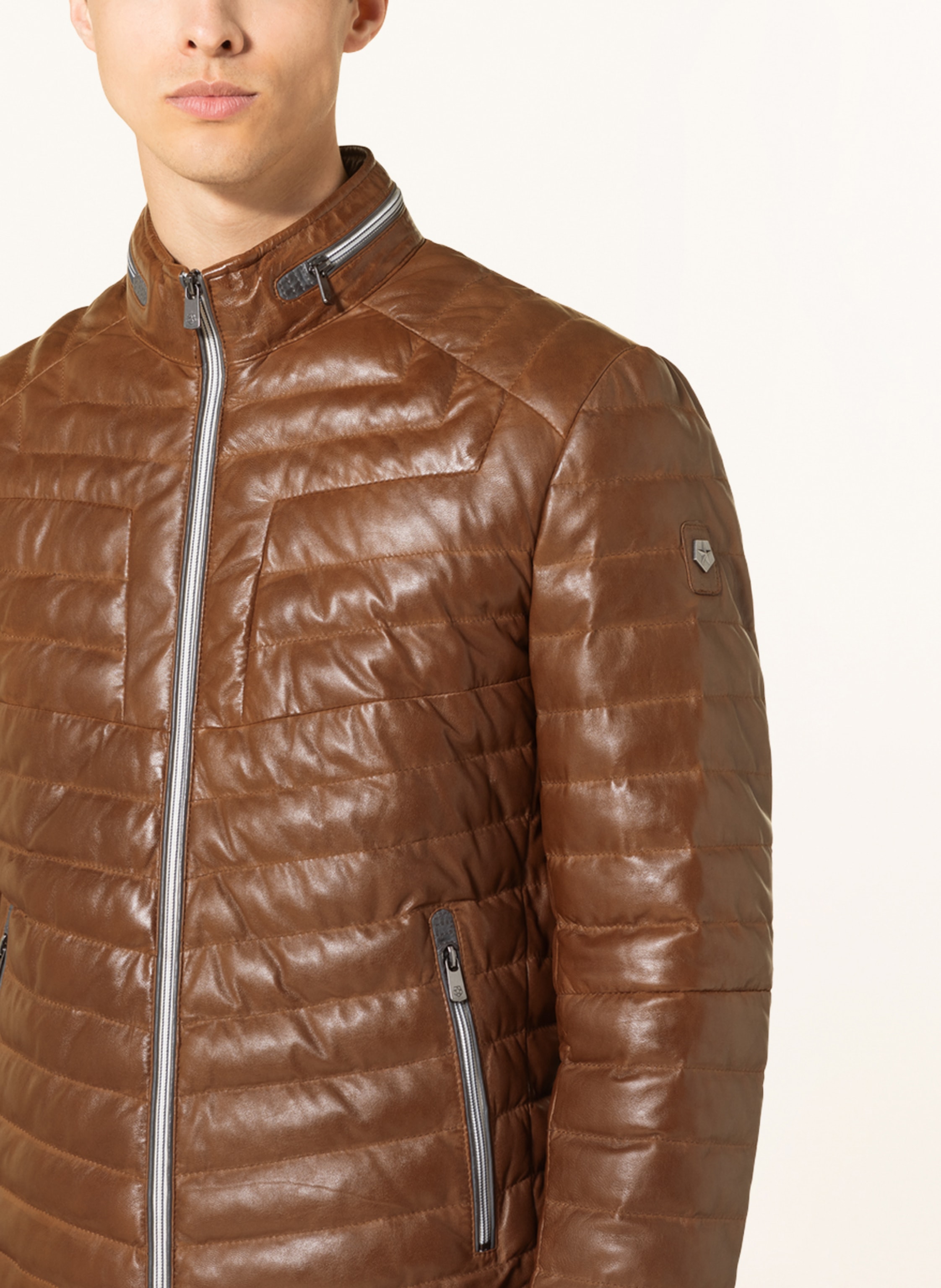 Thumbnail - Milestone Lederjacke Ms-Malik Mit Sorona®Aura-Isolierung beige