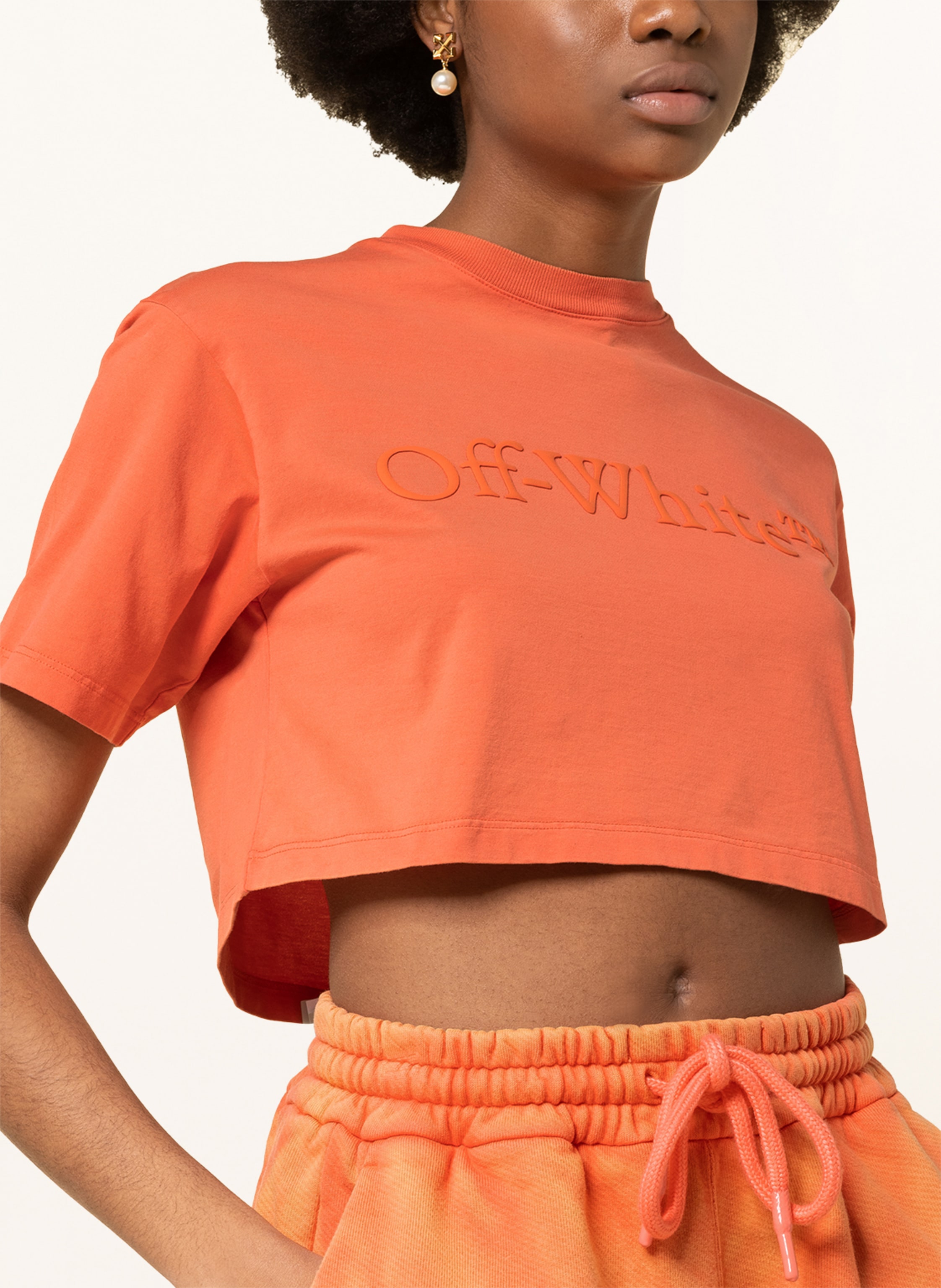 Thumbnail - Off-White Cropped-Shirt rot