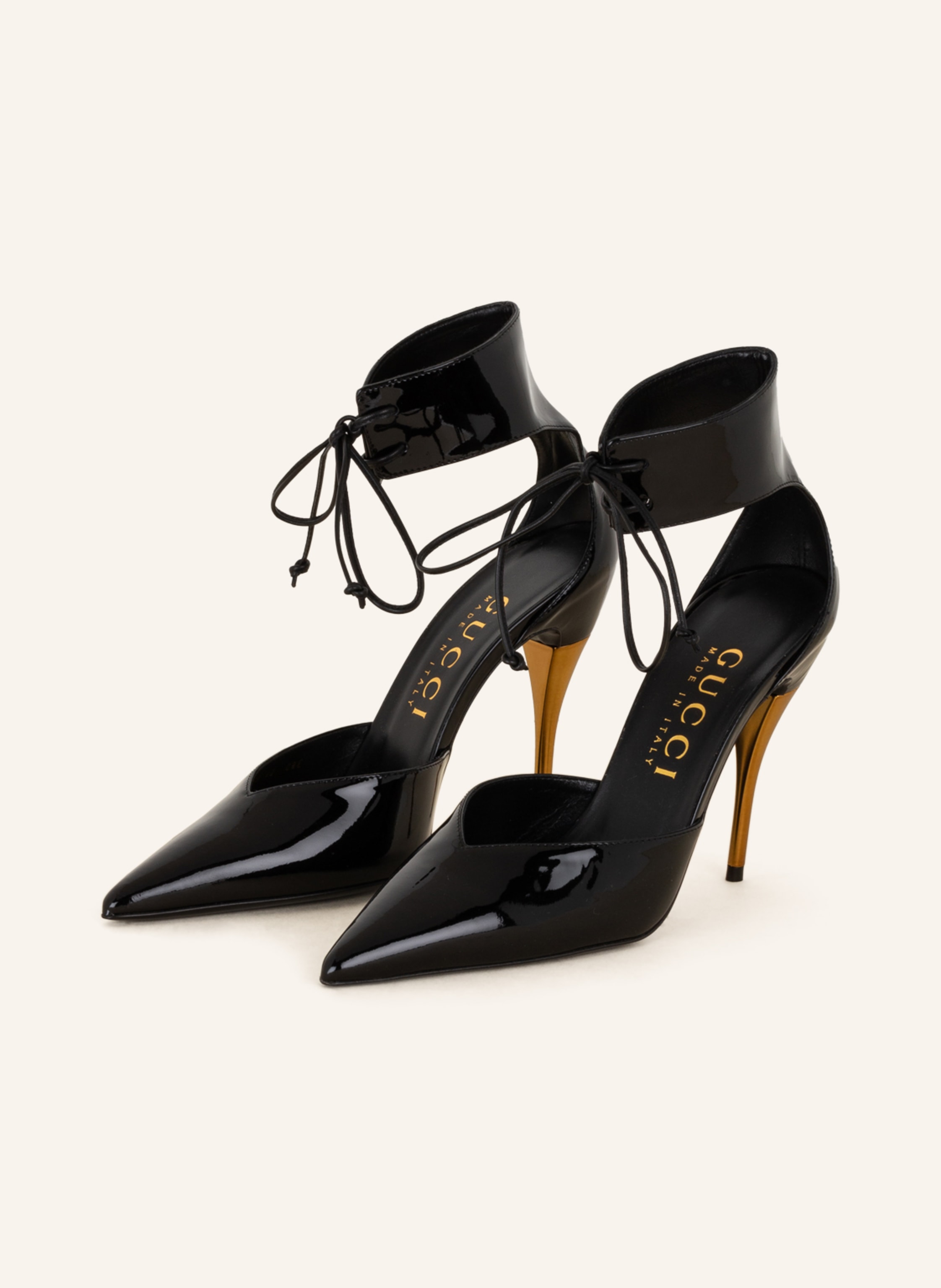 Womens Gucci black Leather Marmont Sandals 105 | Harrods UK