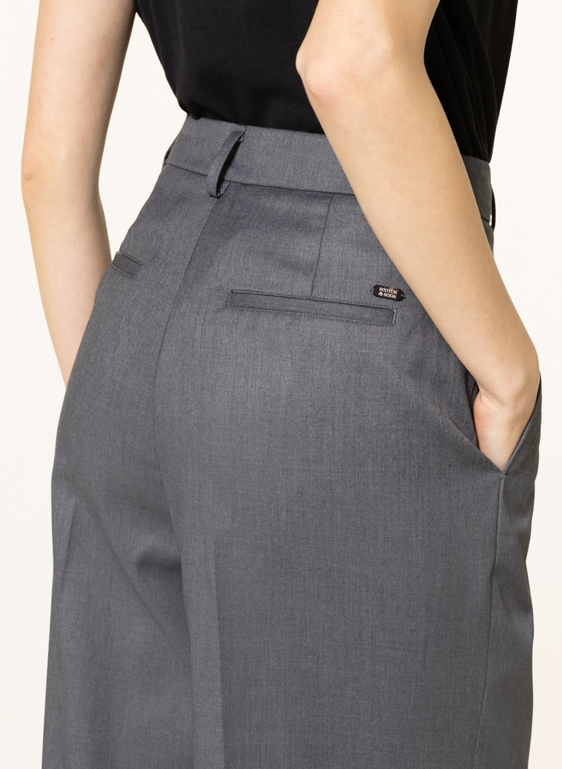 Thumbnail - Scotch & Soda Marlenehose grau