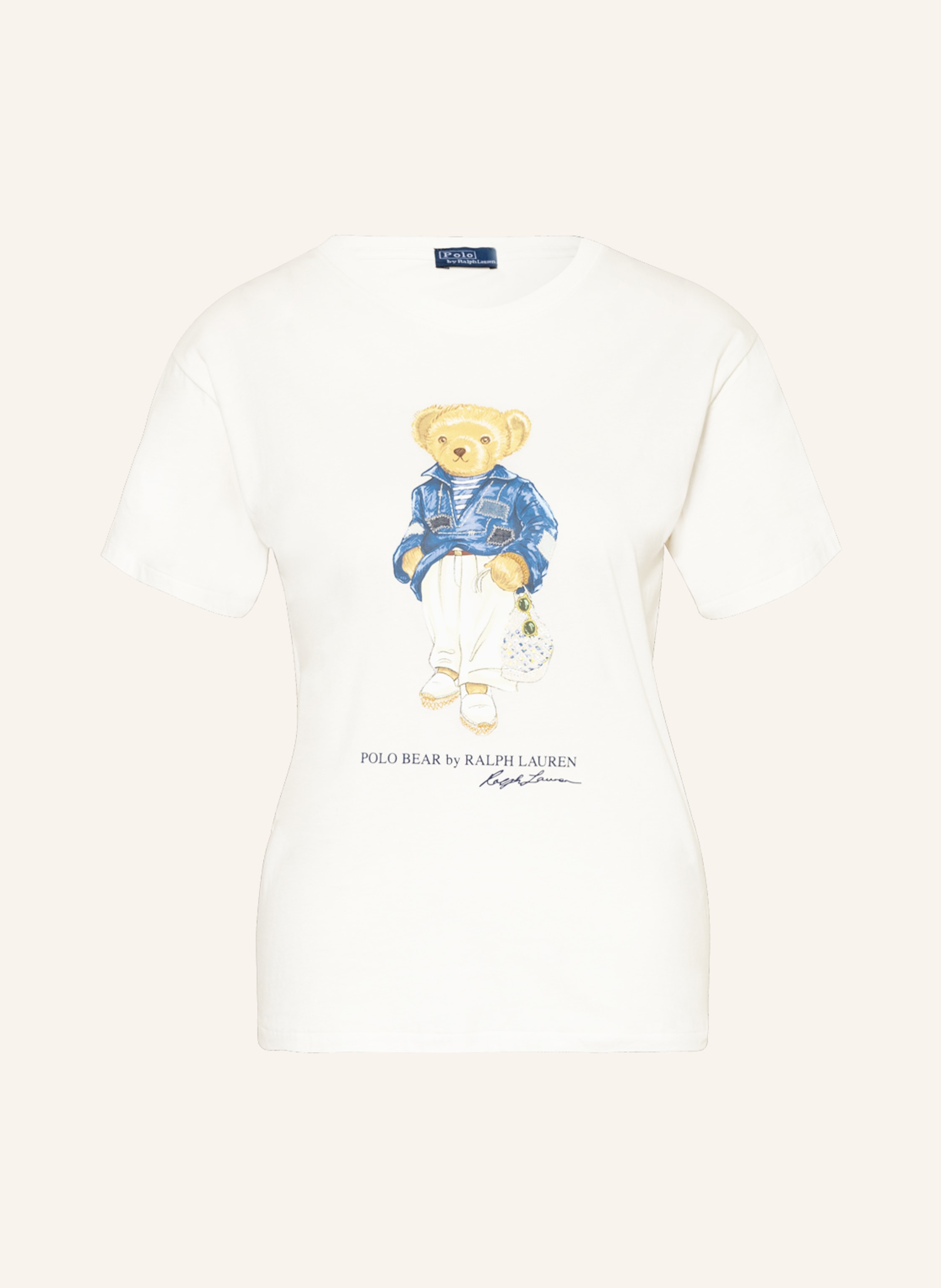 POLO RALPH LAUREN T-shirt in white/ blue/ camel | Breuninger