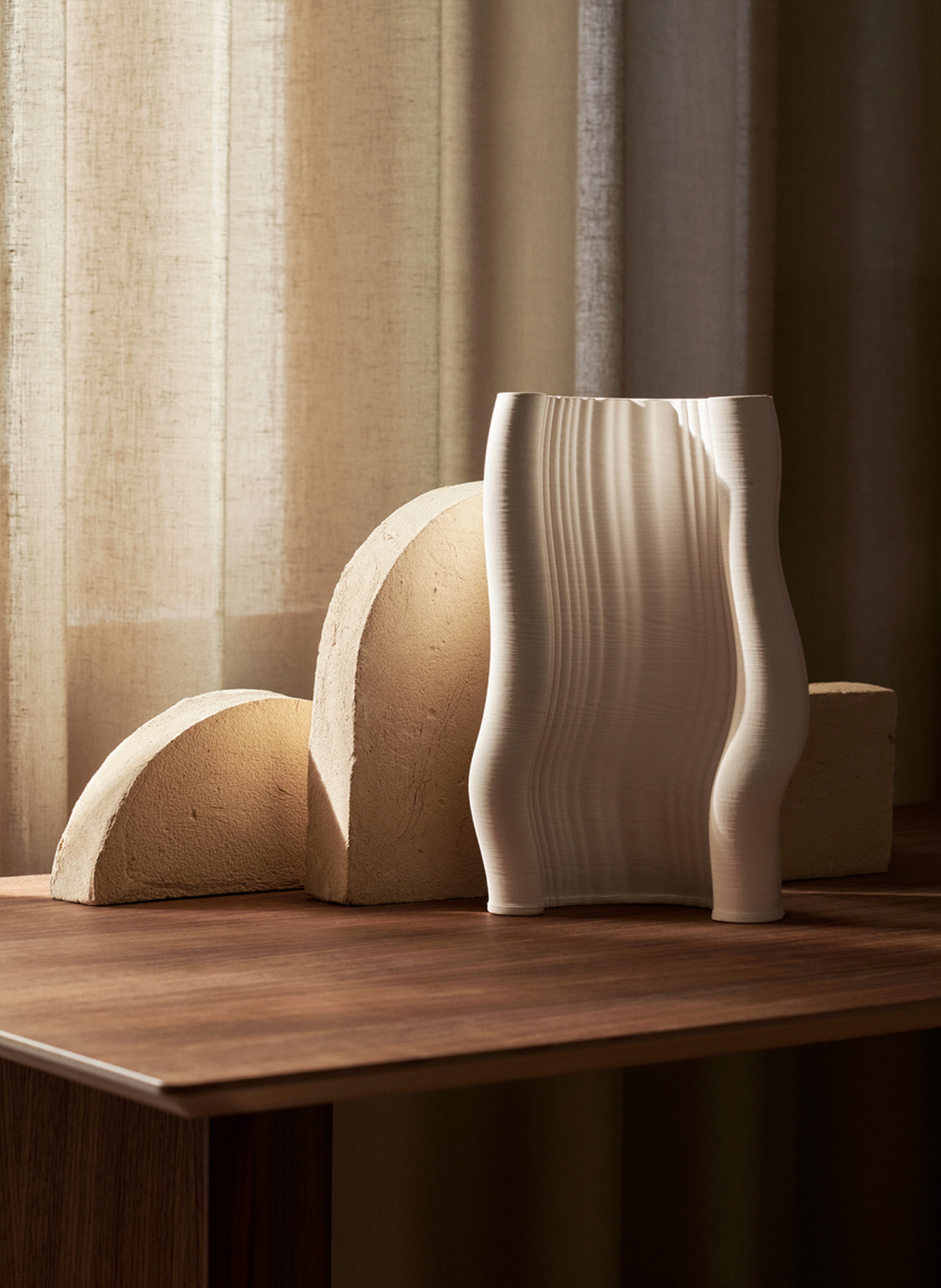 Thumbnail - Ferm Living Vase Moire weiss