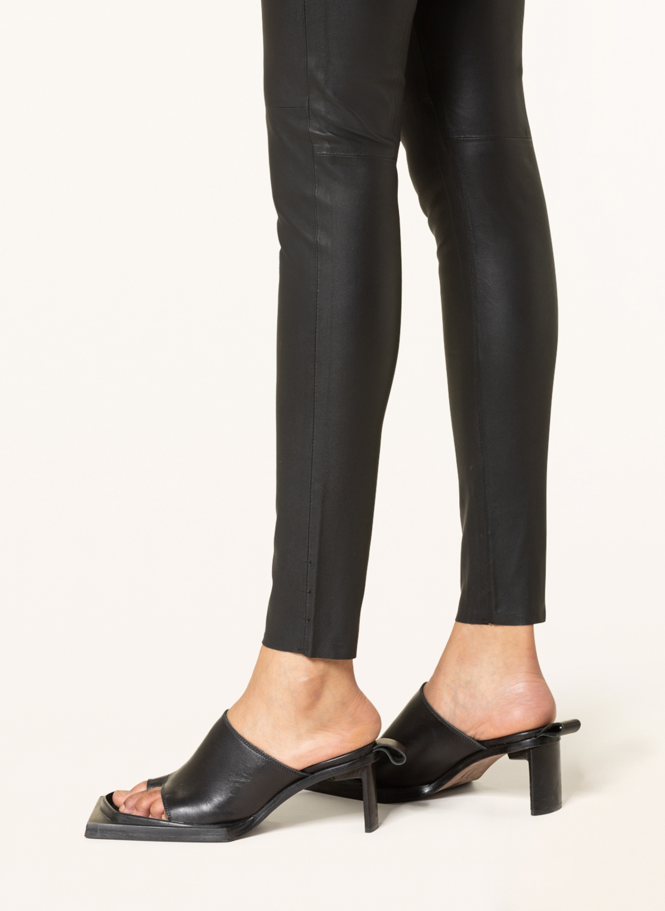 Mos Mosh Leder-Leggings Lucille schwarz – Bild 2