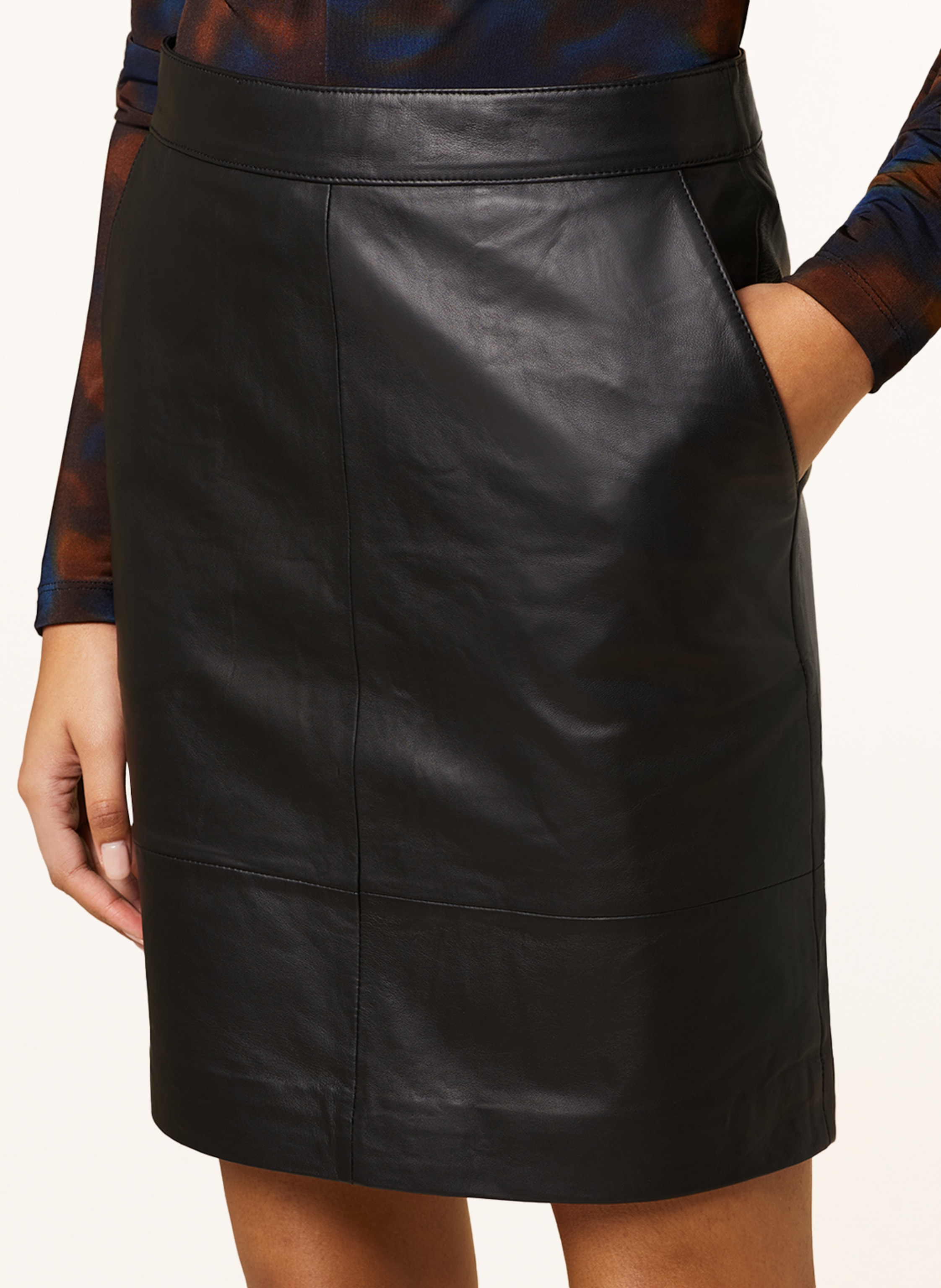 Thumbnail - Gestuz Lederrock Char schwarz