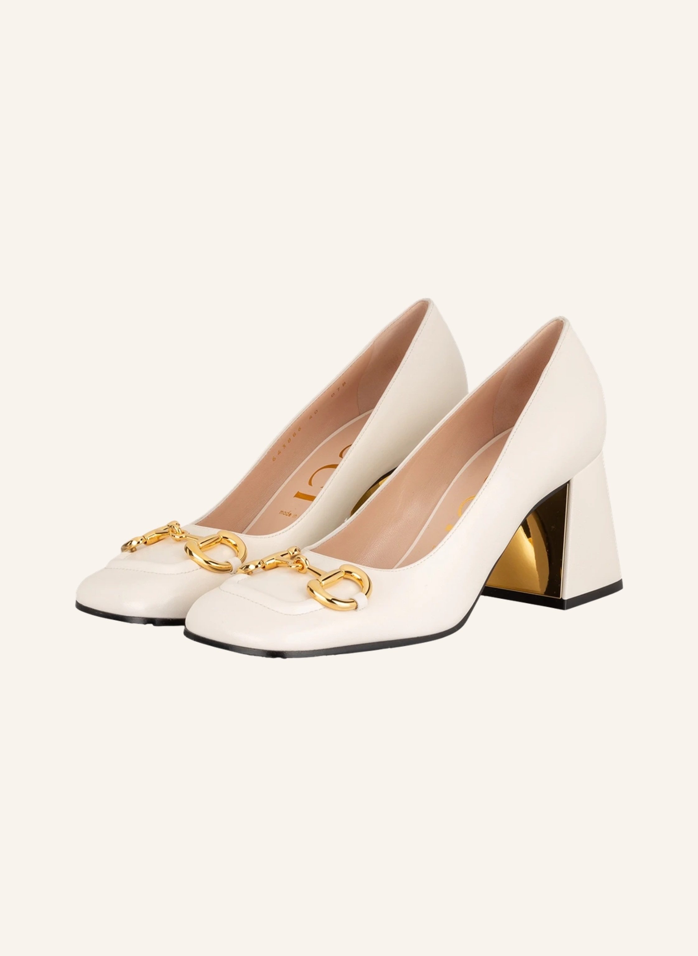 Gucci new arrivals white pumps