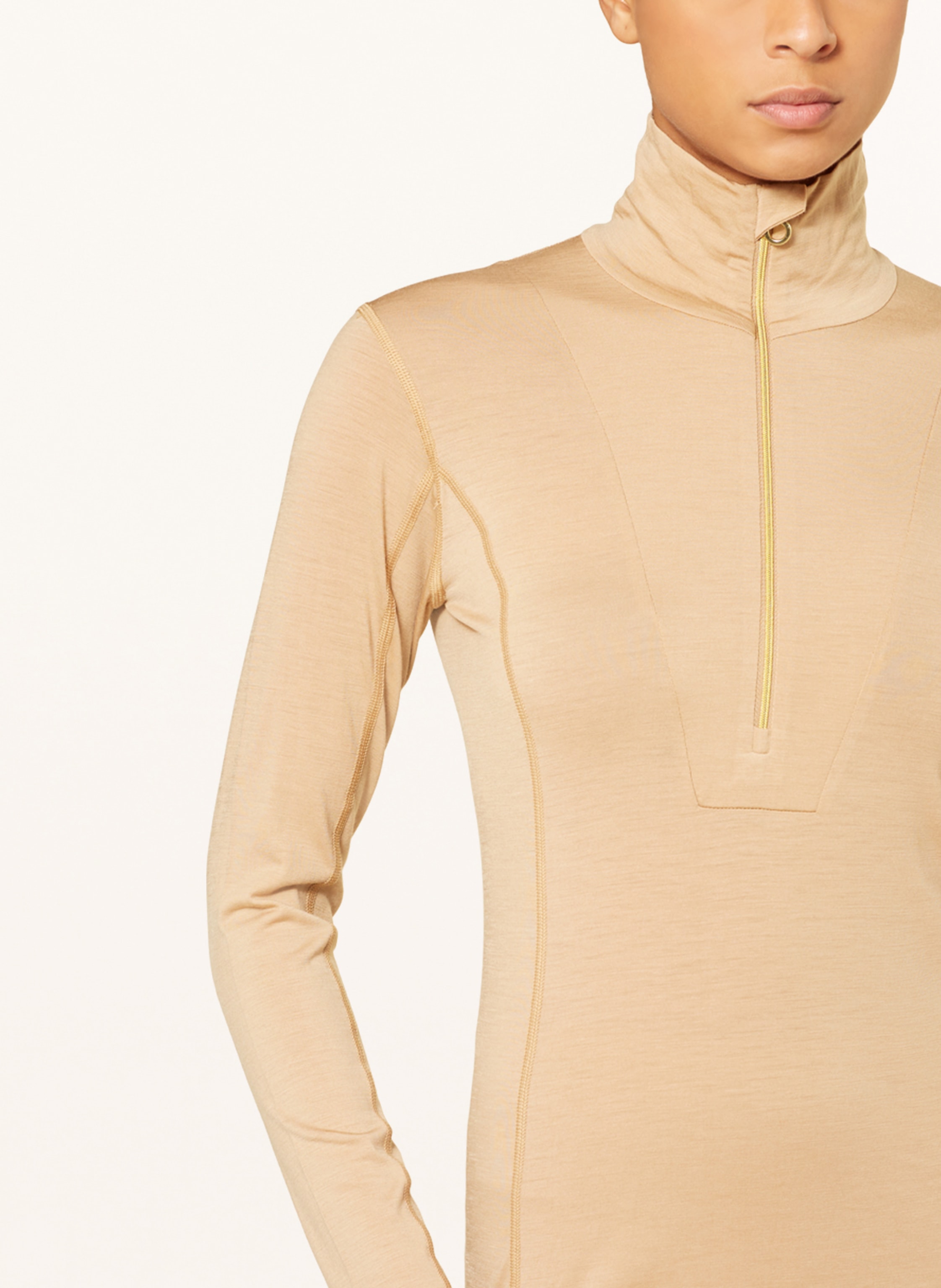 Thumbnail - We Norwegians Funktionswäsche-Shirt Sno Aus Merinwolle beige