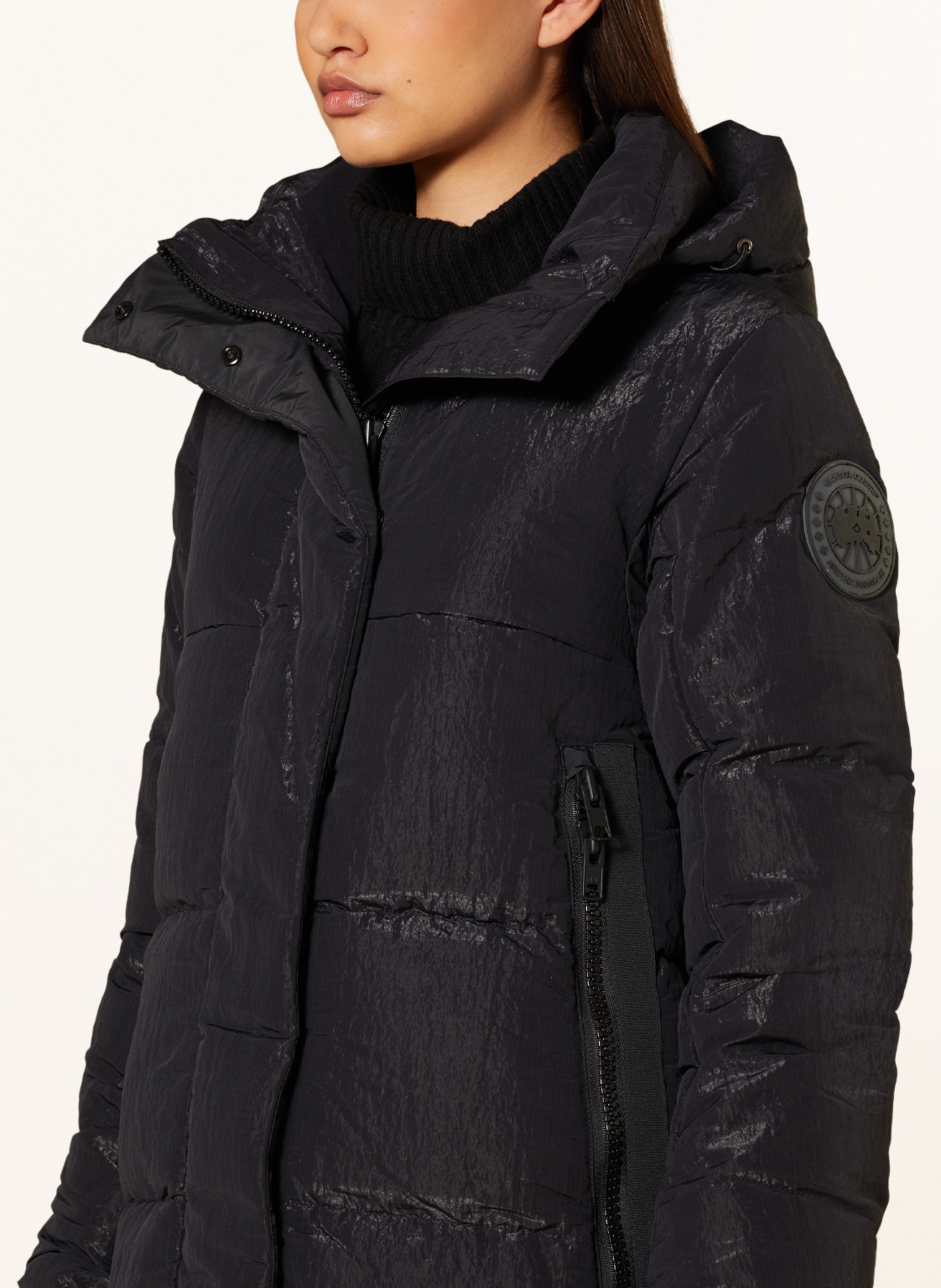 Thumbnail - Canada Goose Daunenmantel Byward Mit Abnehmbarer Kapuze schwarz